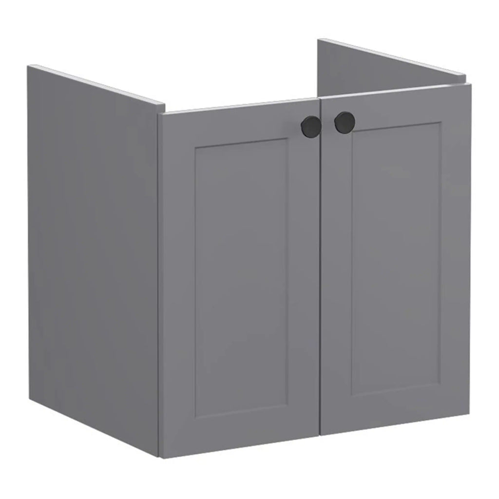 VitrA Root Classic 60cm 2 Door Wall Hung Washbasin Unit - Matt Dark Blue