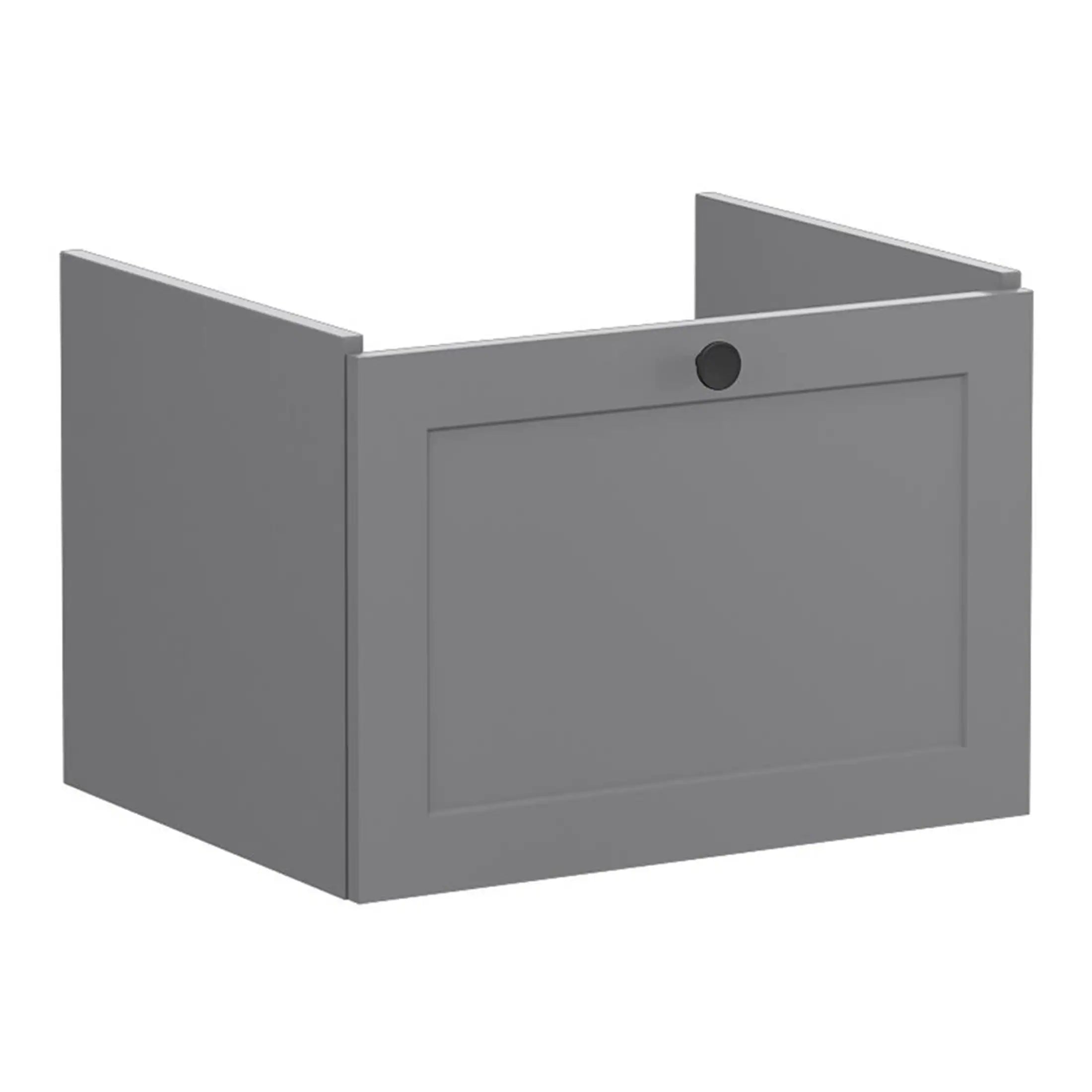 Standard grey bathroom wall cabinet with modern design and concealed installation for accessible storage. Perfect for contemporary bathrooms, offering style and practicality.