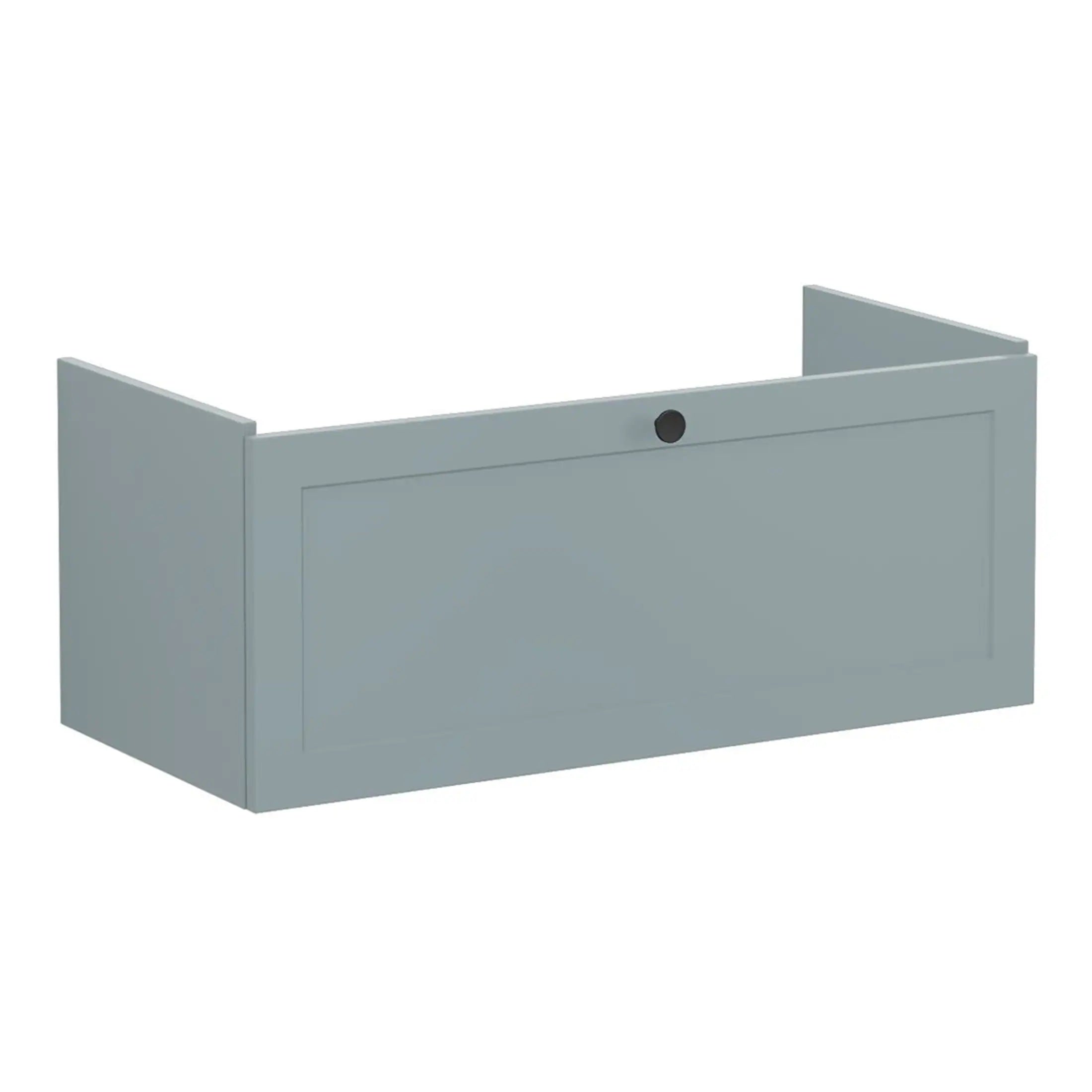 Contemporary grey bathroom storage cabinet with sleek design, perfect for modern bathrooms and fixtures. Made from durable materials, ideal for bathroom organisation and space-saving solutions.