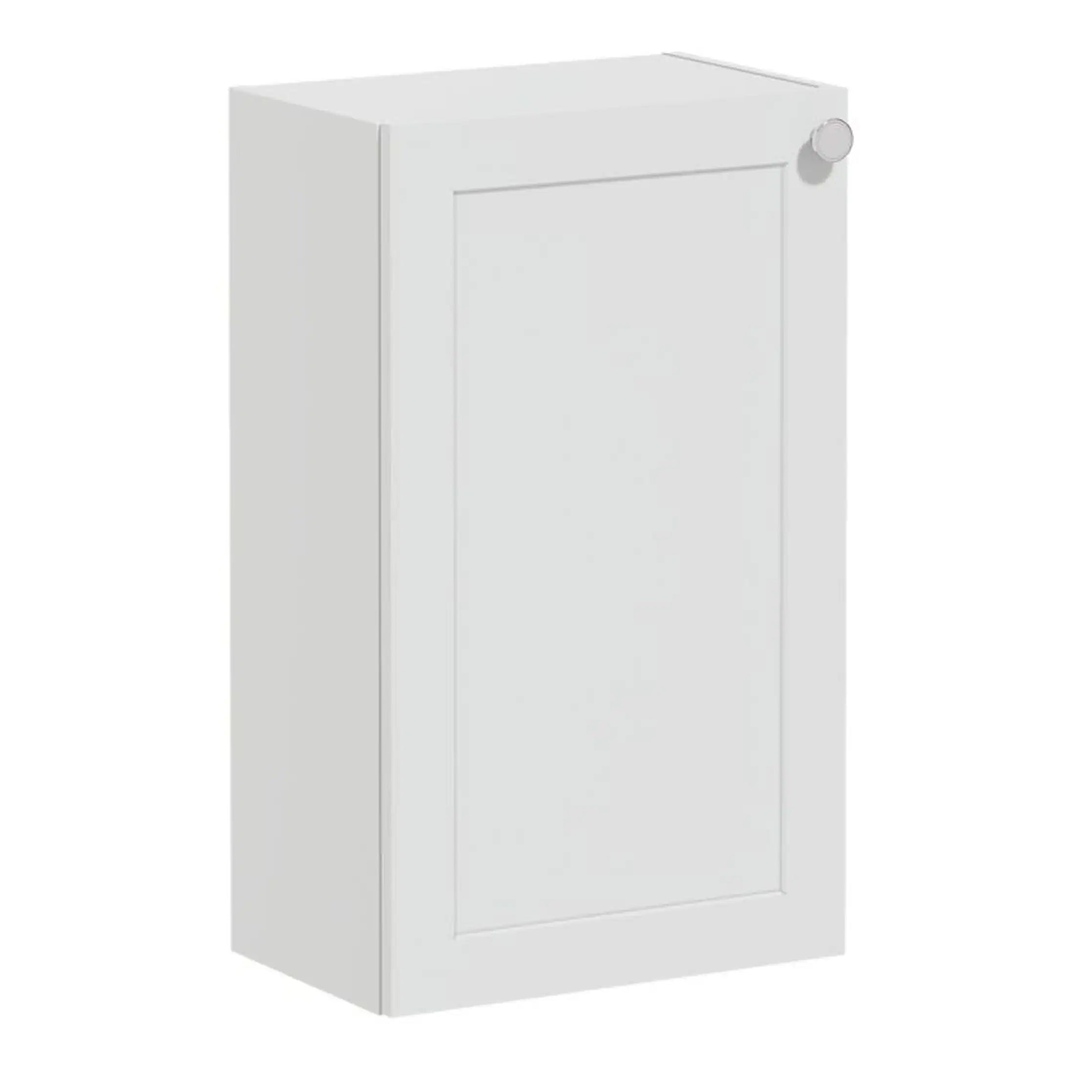 Sleek white bathroom storage cabinet with modern minimalist design, ideal for bathroom organisation and storage solutions. Durable, stylish, and perfect for maintaining a clutter-free bathroom space.