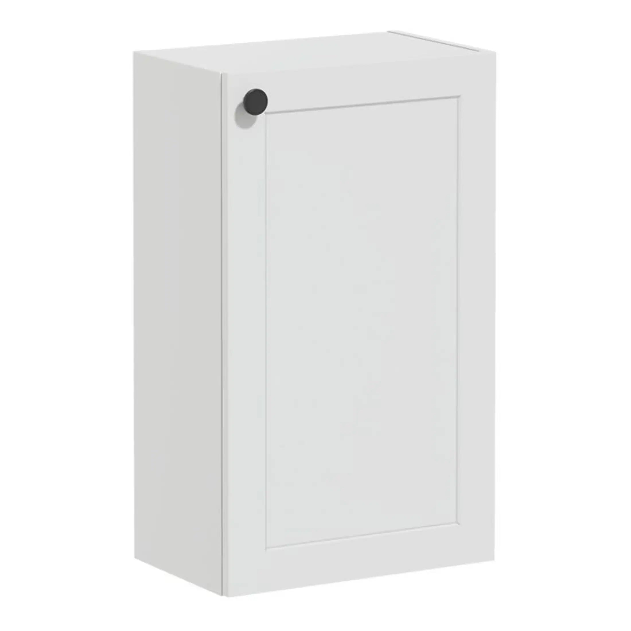 White bathroom wall cabinet with modern design, ideal for bathroom storage solutions for toiletries and accessories. Perfect for enhancing organisation and style in your bathroom space.