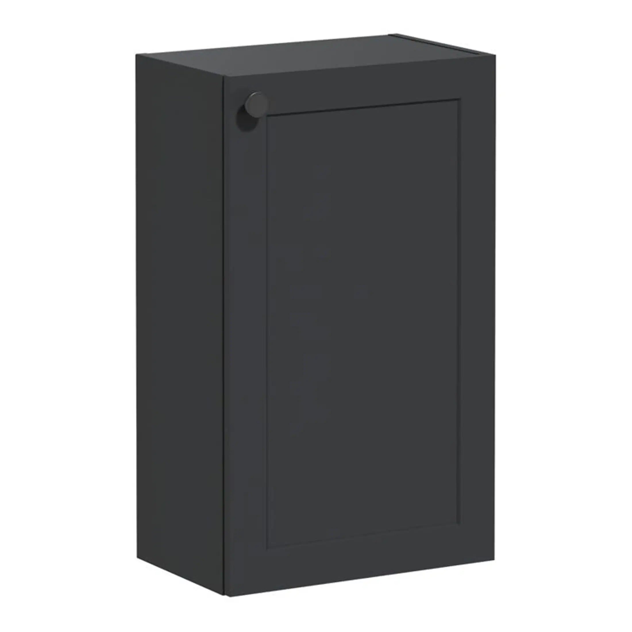 Black bathroom cabinet storage unit for modern Bubly bathrooms. Stylish and functional furniture piece ideal for organising bathroom essentials.