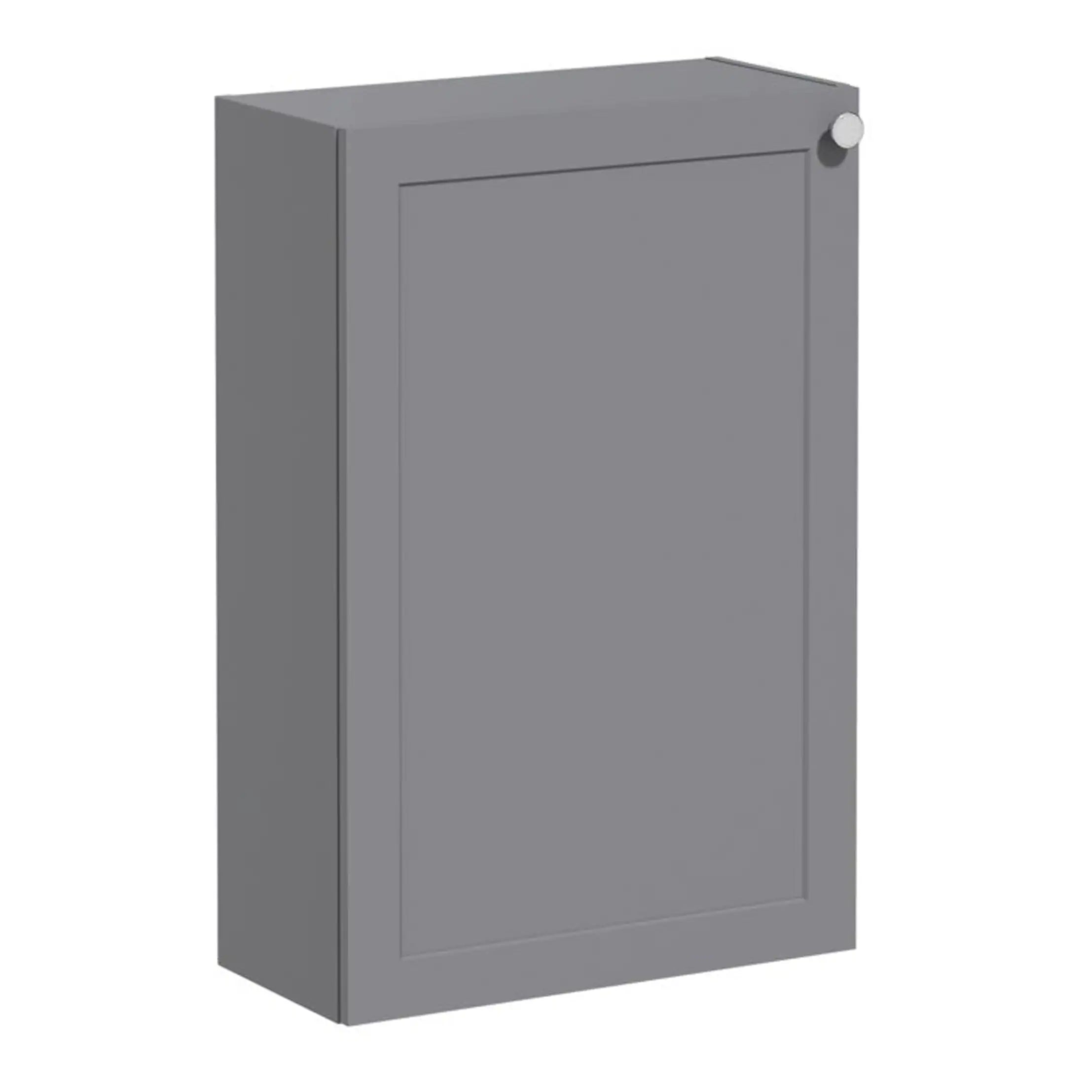 Grey bathroom cabinet storage unit for modern bathroom organisation, sleek design, durable construction, ideal for storing toiletries and bathroom essentials.