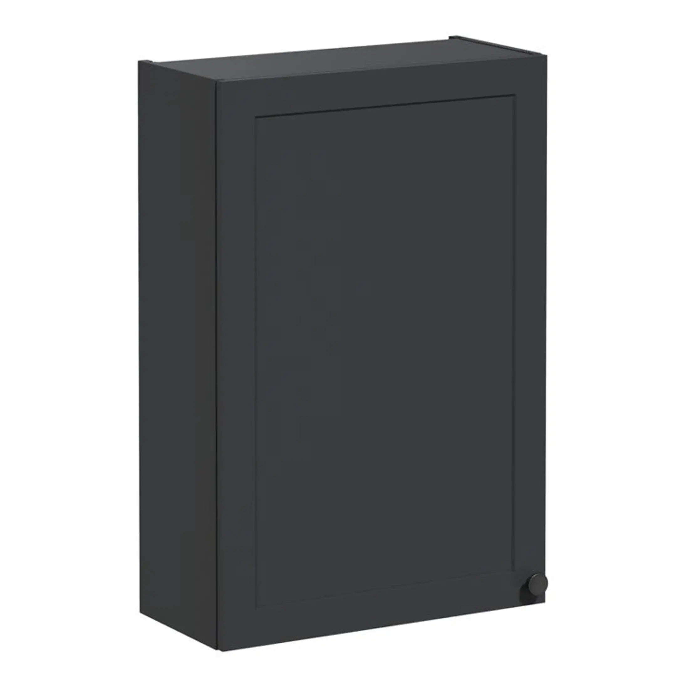 Stylish black bathroom cabinet for modern bathroom storage solutions. Durable, sleek design ideal for organising toiletries and accessories. Perfect for contemporary bathroom interiors.