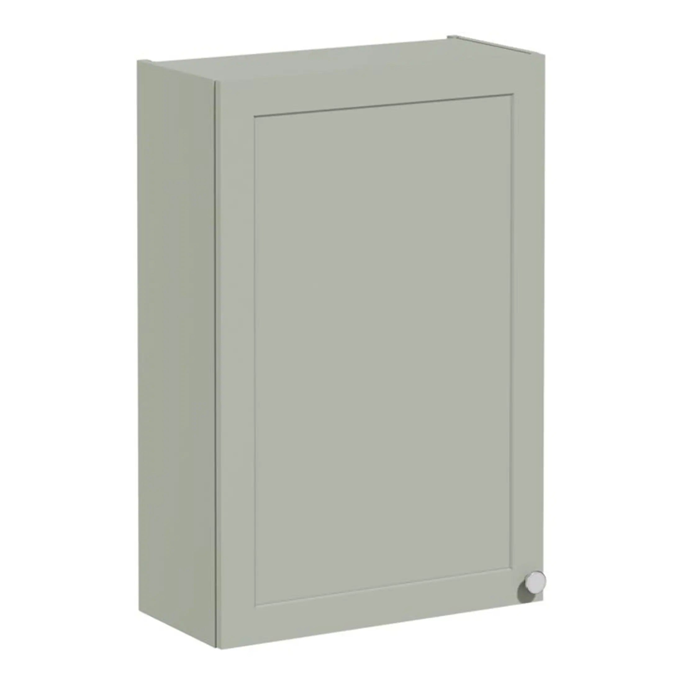 Minimalist grey bathroom storage cabinet with a smooth finish and caster wheels for easy mobility - ideal for modern bathroom organisation.