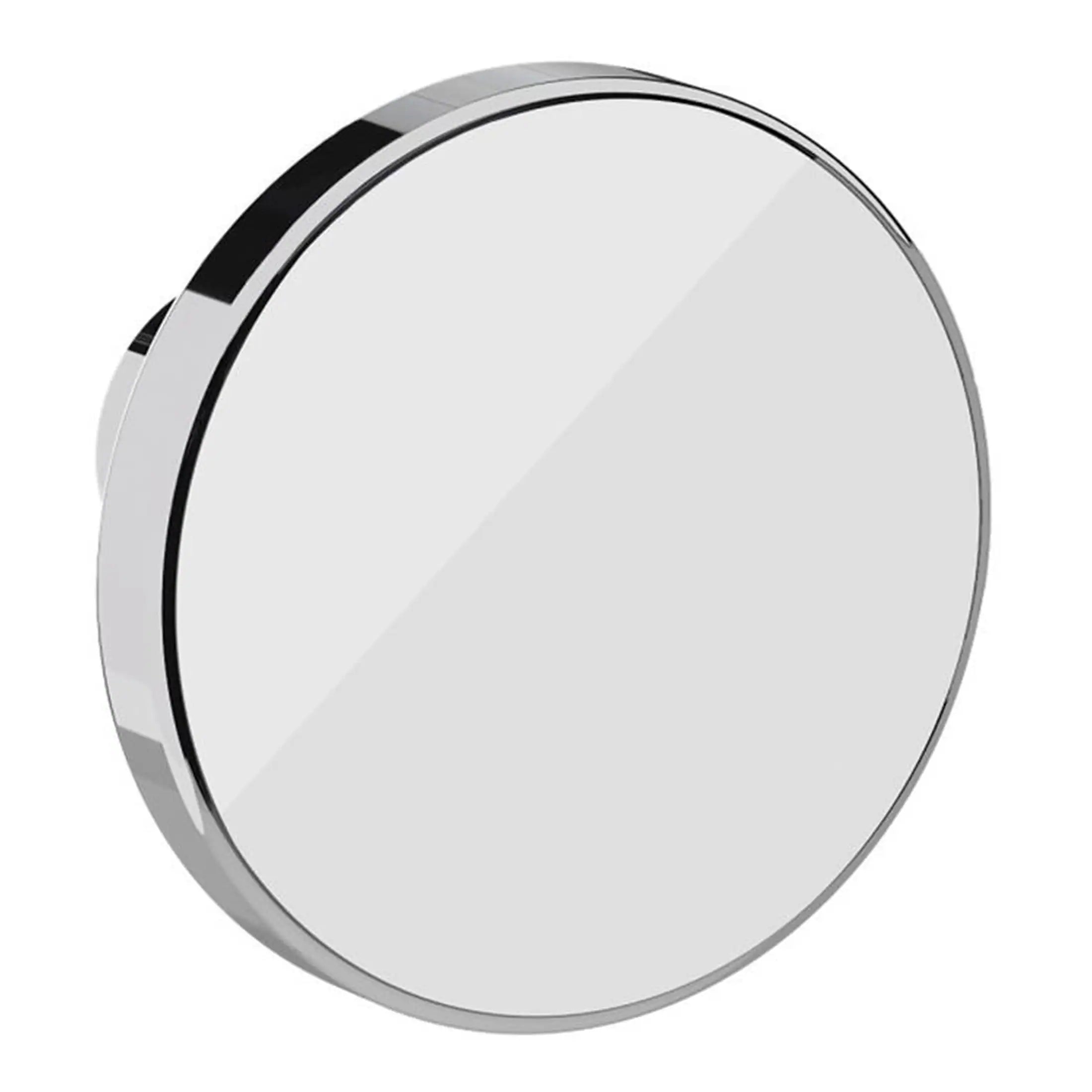 Shower control knob with chrome finish for modern bathroom hygiene and convenience. Durable bathroom fixture with sleek design, ideal for stylish Bubly bathrooms and contemporary aesthetic.