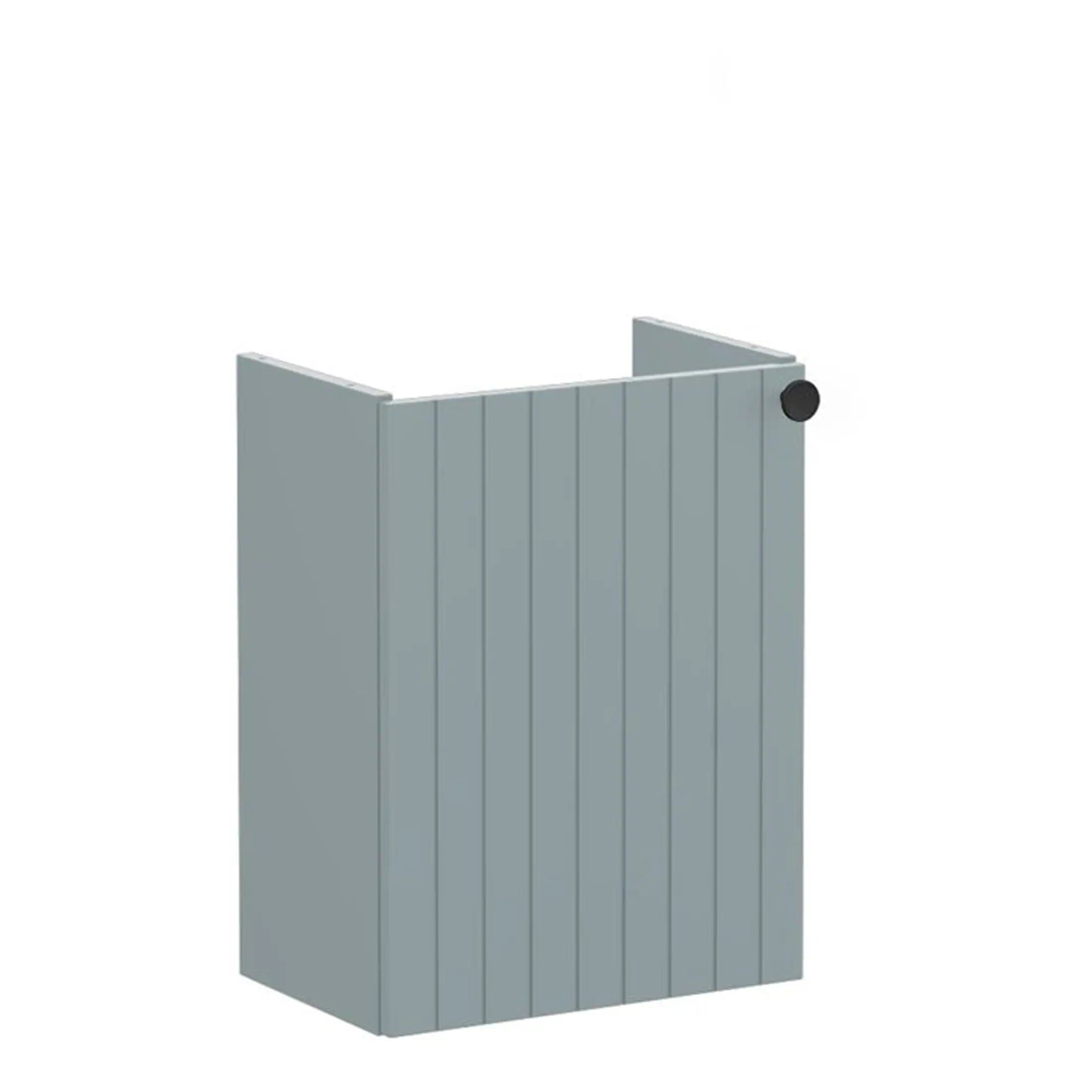 Stylish grey wooden bathroom panel with a sleek modern design, perfect for creating a contemporary look in your bathroom space. Ideal for shower enclosures or decorative wall panels.