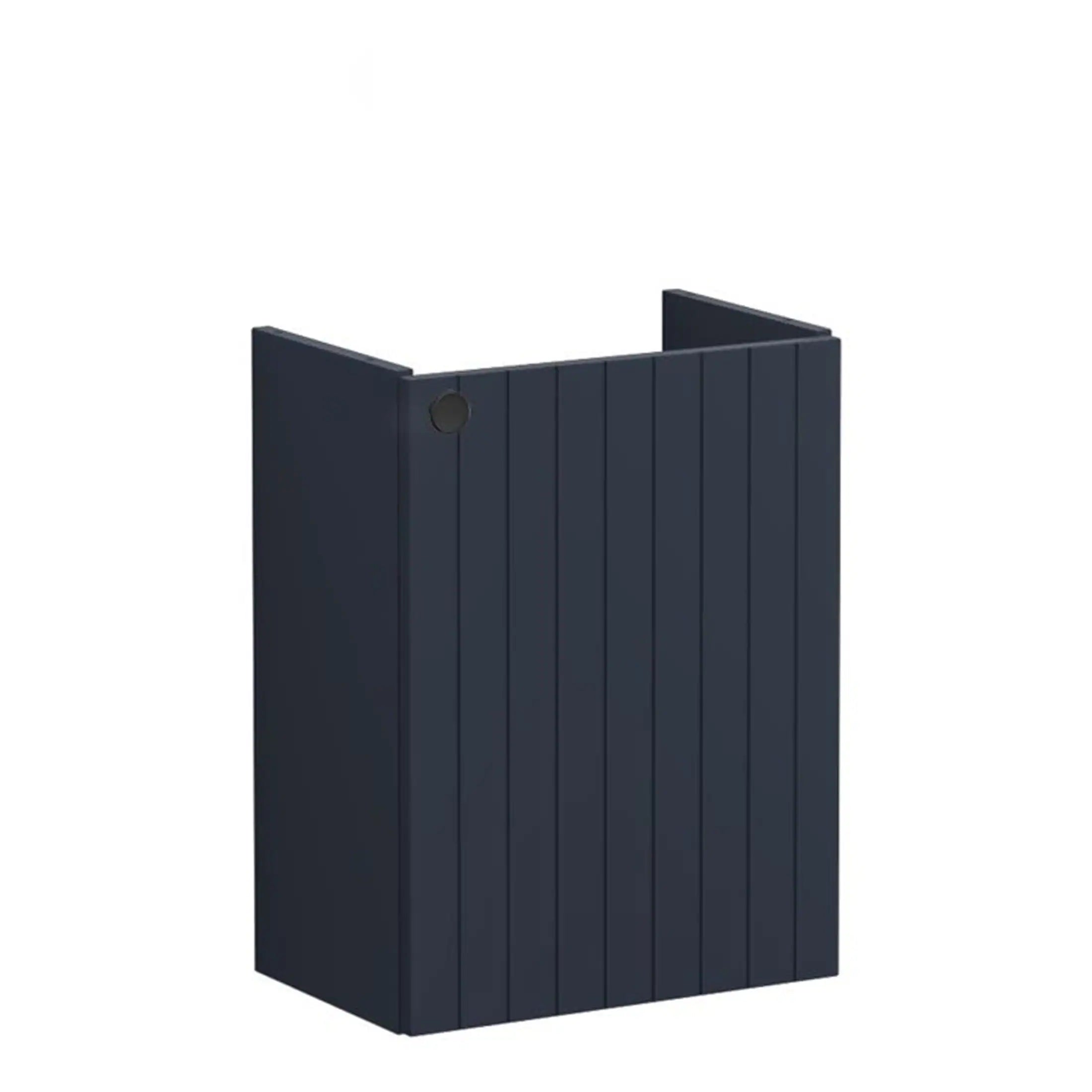 VitrA Root Groove 40cm 1 Door Wall Hung Slim Washbasin Unit (LH Hinge) - Matt Dark Blue