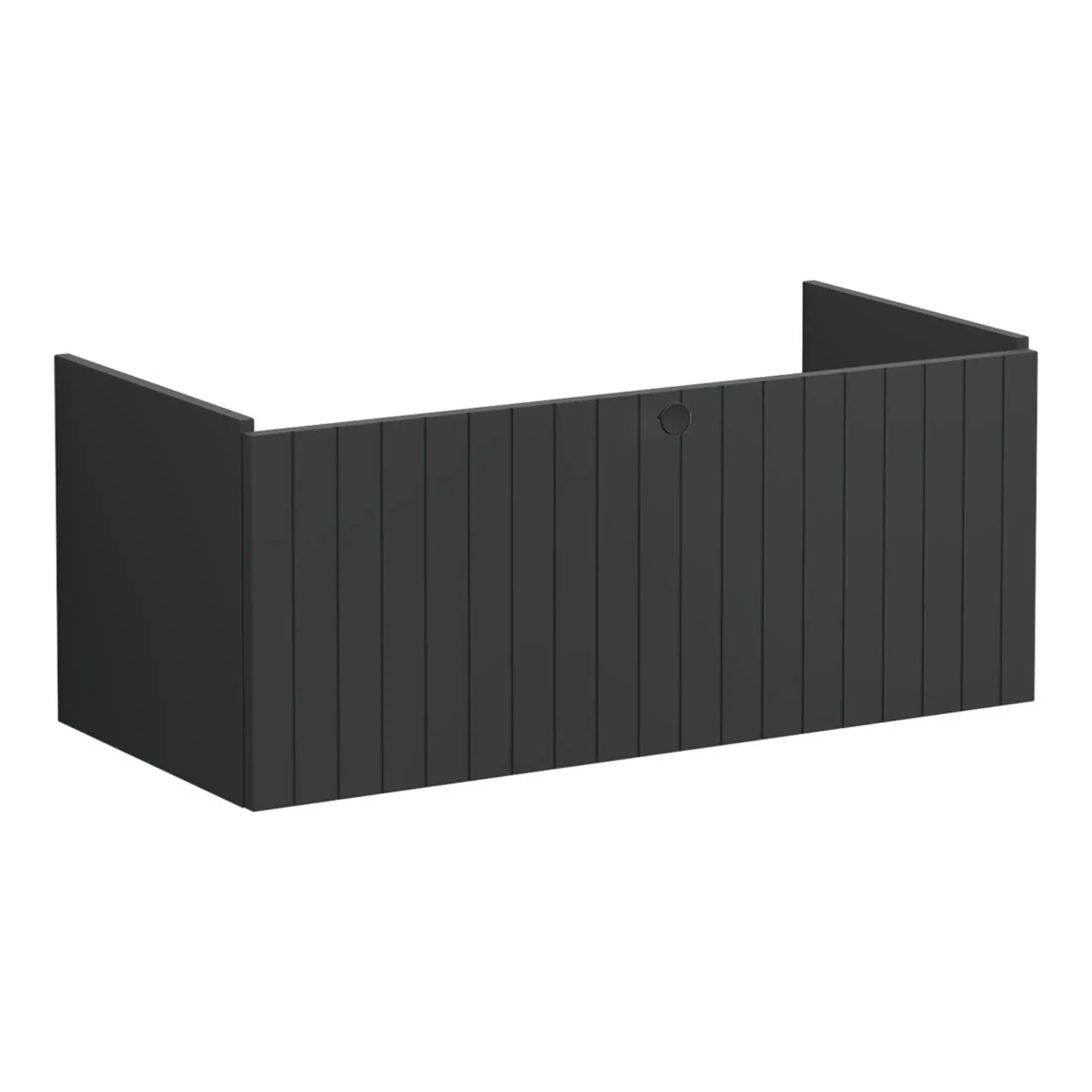 Stylish black outdoor planter box made from durable weather-resistant materials, perfect for modern garden and patio decor. Ideal for planting flowers, herbs, or small shrubs.