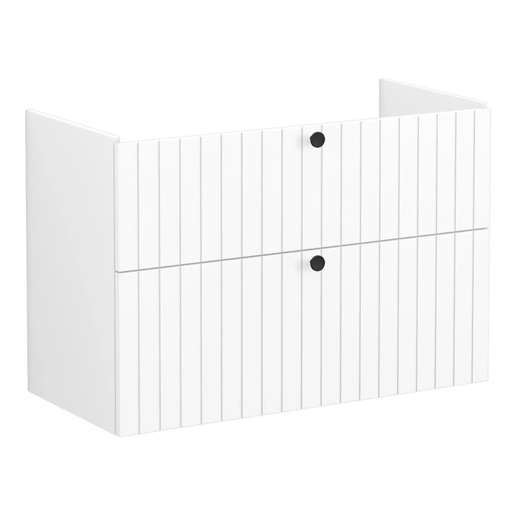 VitrA Root Groove 100cm 2 Drawer Washbasin Unit - Matt Dark Blue