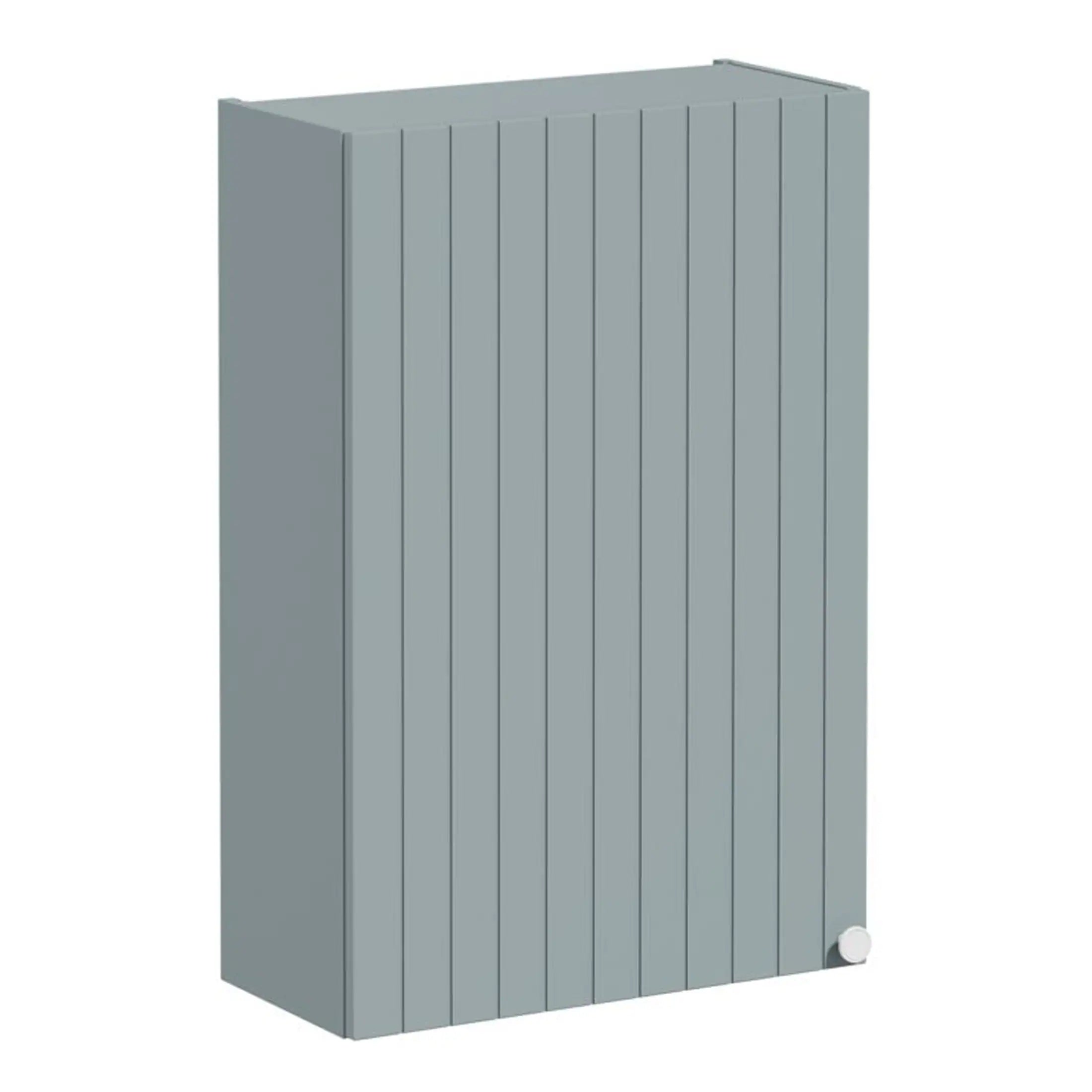 Contemporary grey wooden bathroom panel with a rounded wheel for easy installation, ideal for creating stylish shower enclosures and bathroom decor in modern design.