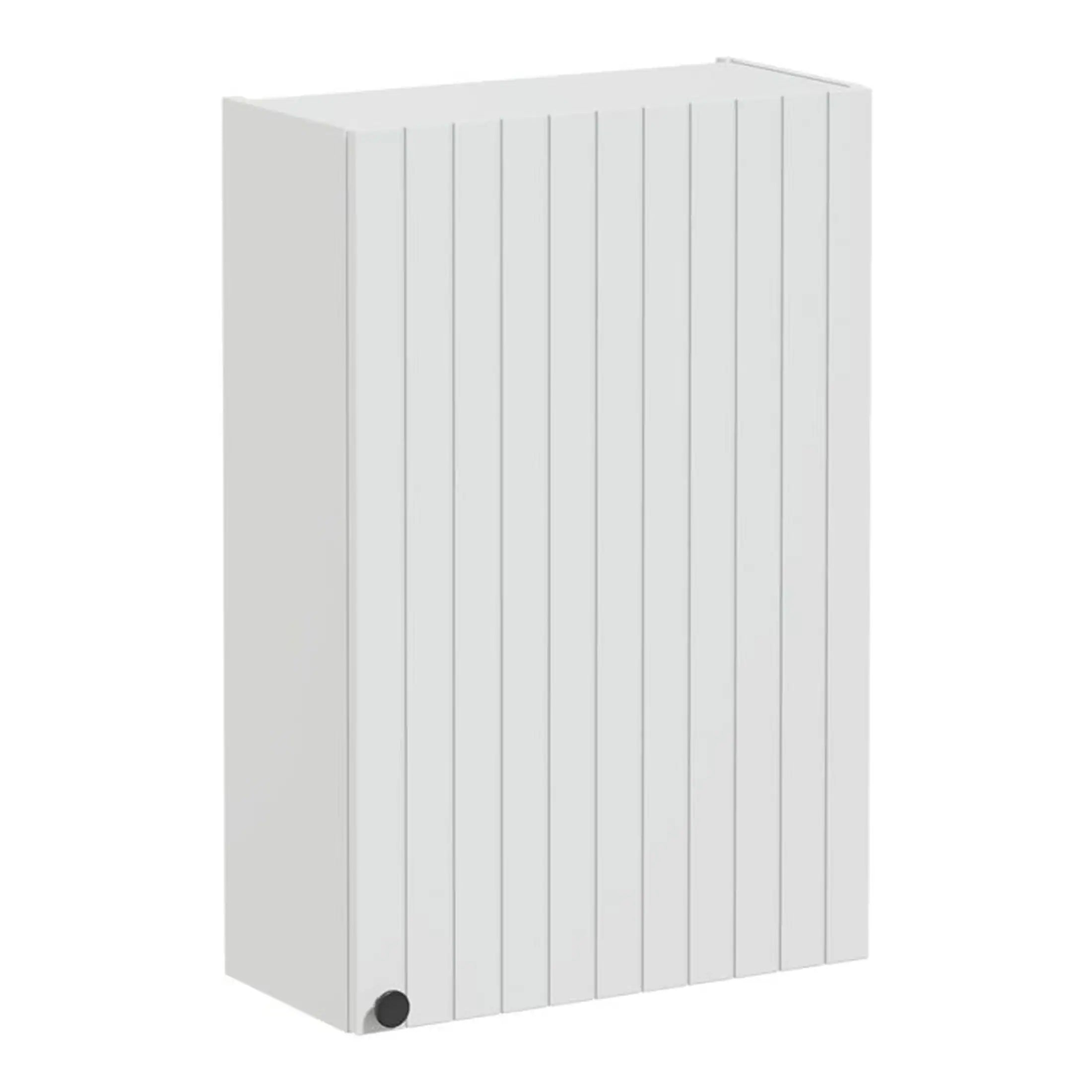 Contemporary white vertical radiator for bathroom heating, ideal for modern Bubly bathroom designs, providing efficient warmth and stylish decor.