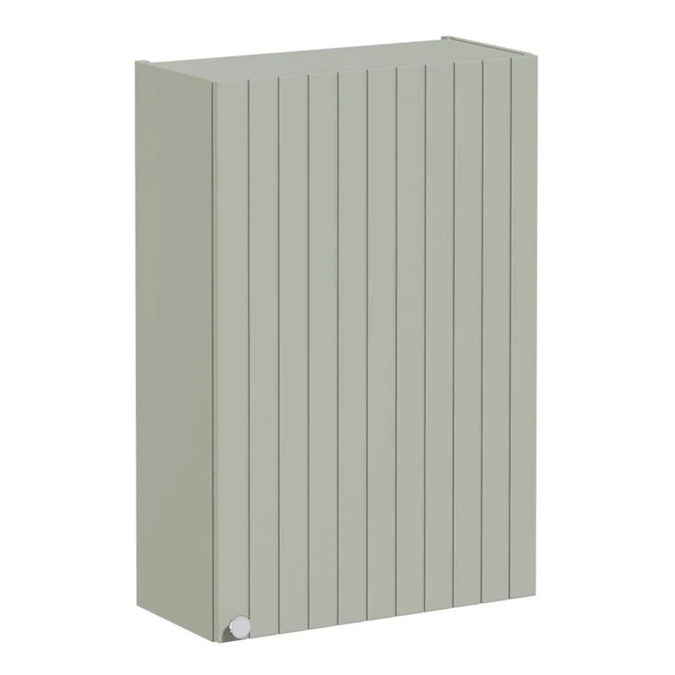 Compact grey outdoor garden storage cabinet with vertical slats, perfect for bathroom or outdoor essentials. Durable design ideal for organising tools, cleaning supplies, or bathroom accessories.
