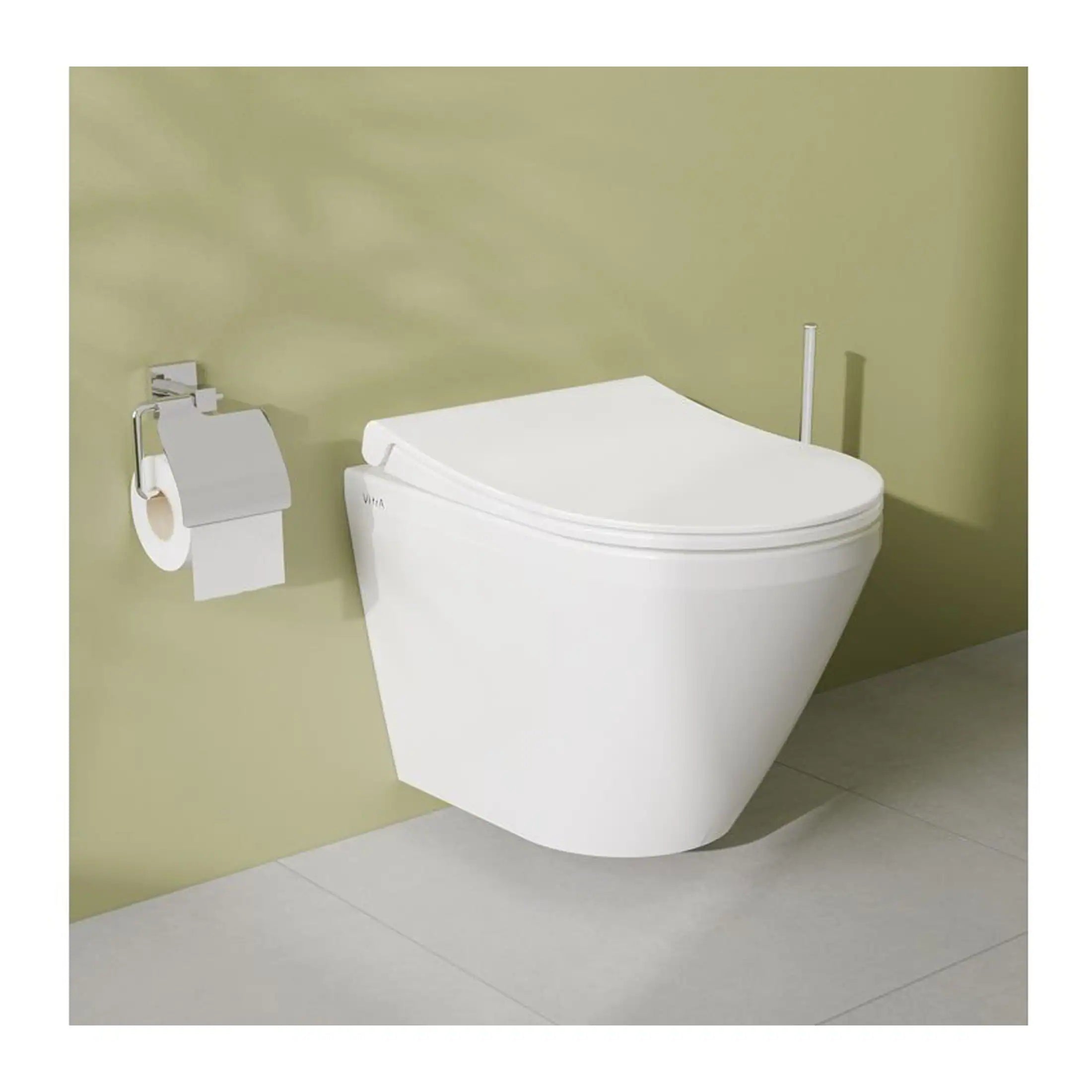 Sleek modern bidet toilet with smart features in a contemporary bathroom setting.