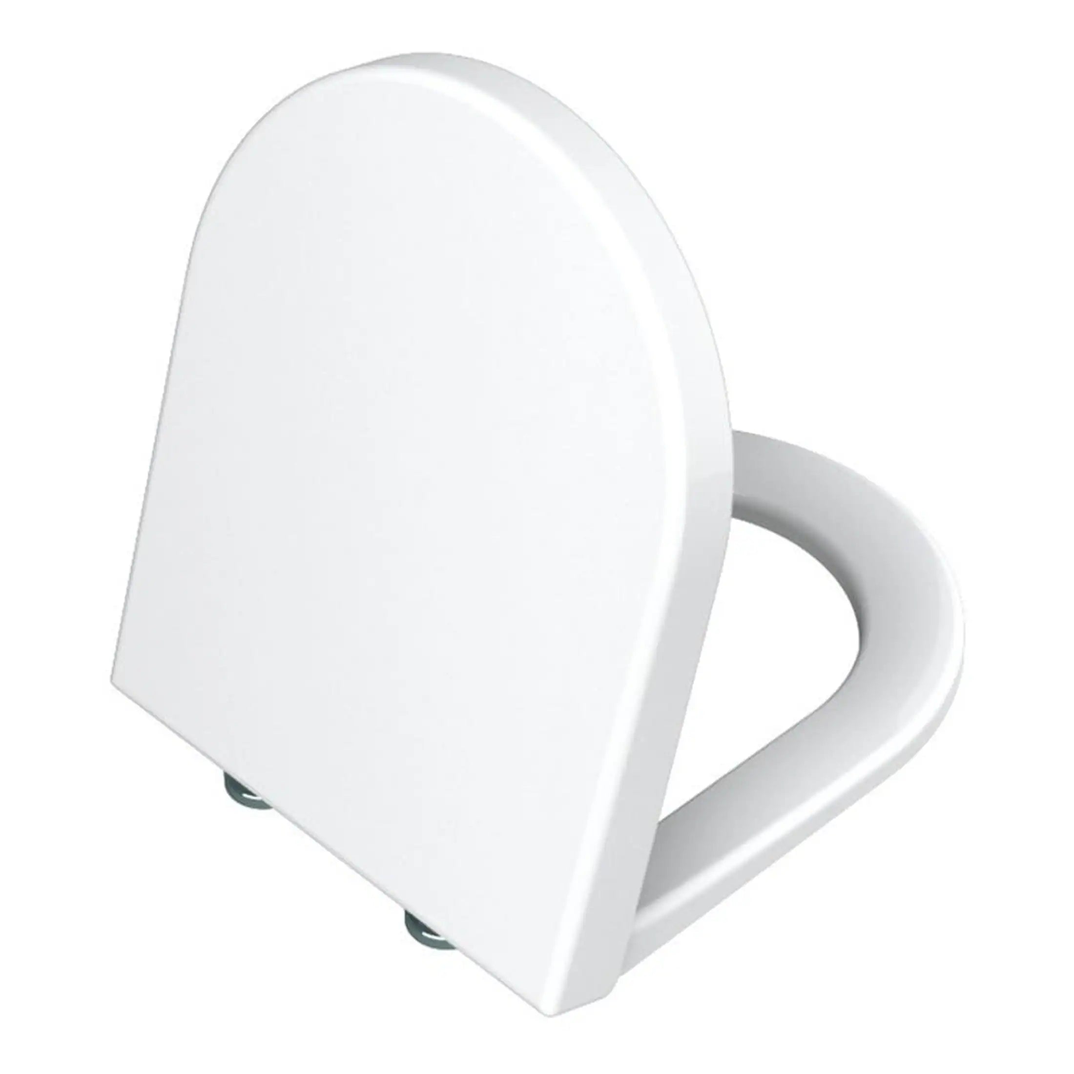 Sleek modern white toilet seat with soft-close lid and durable hinges, ideal for bathroom renovation or upgrade, providing comfort and style for contemporary bathrooms.