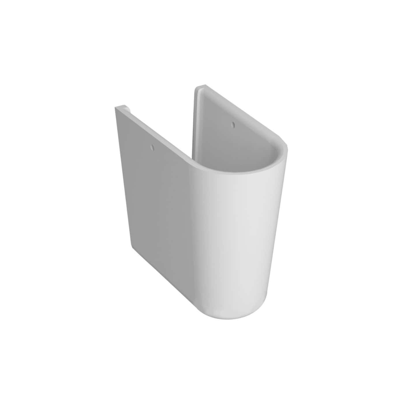 Squeegee holder for bathroom cleaning tools, sleek white plastic design, wall-mountable, ideal for bathroom installations, organized storage for squeegees and cleaning accessories.