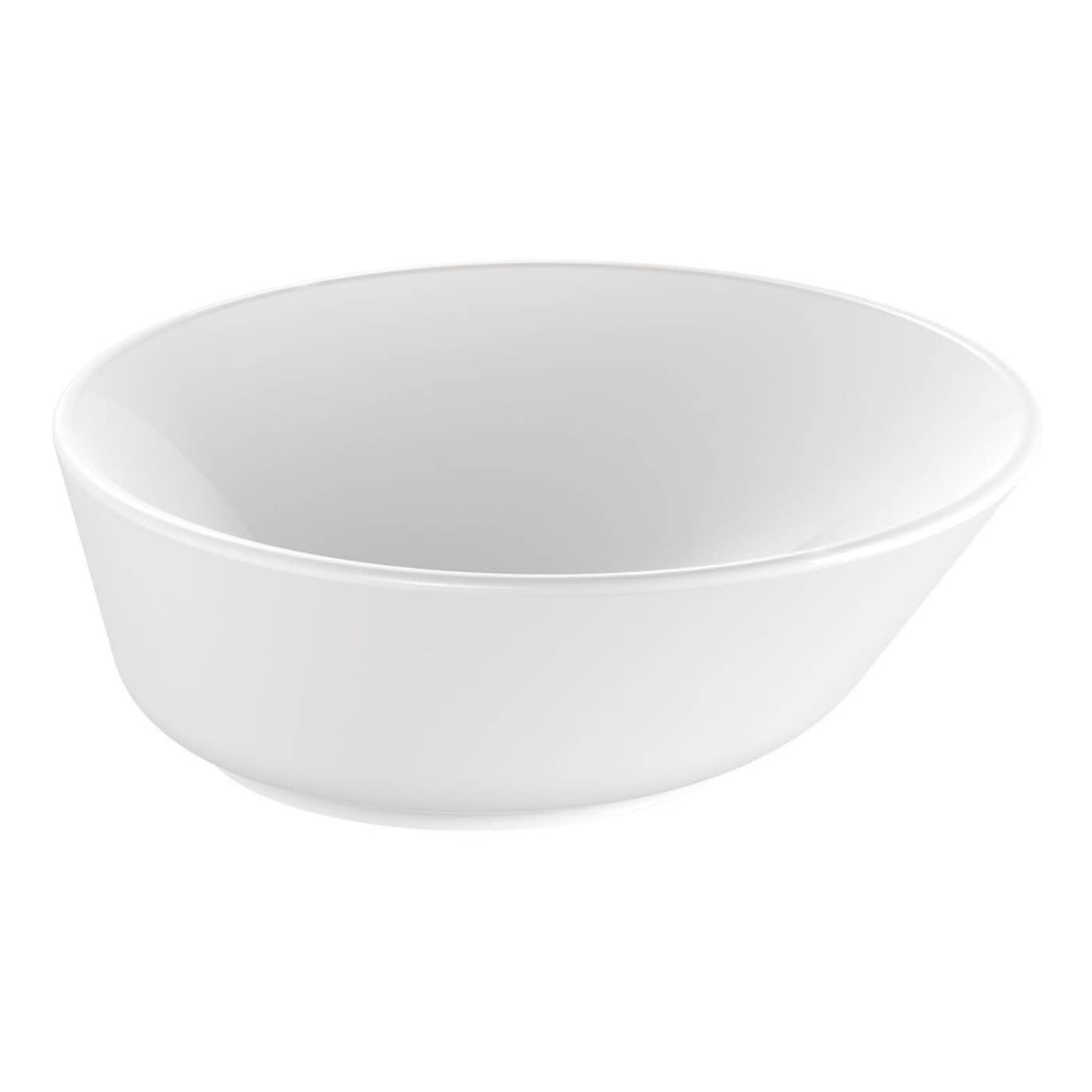 White ceramic bathroom sink bowl for modern bathroom decor and design, featuring smooth curved edges. Suitable for stylish bathroom renovations or replacements, enhancing space and aesthetic appeal.