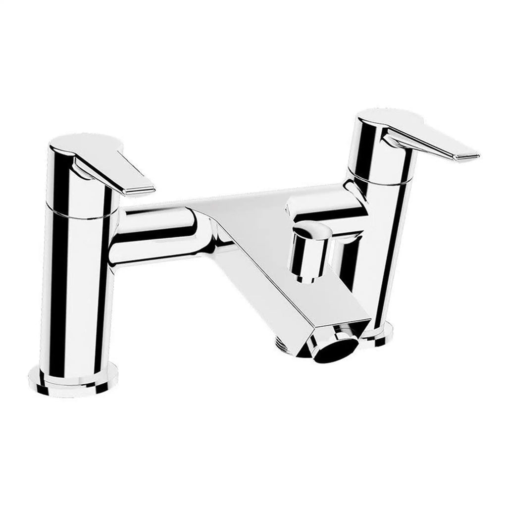 Chrome bathroom sink faucet with dual handles, sleek modern design, ideal for contemporary bathrooms, provides precise water control, made from durable brass with polished chrome finish for style and longevity.