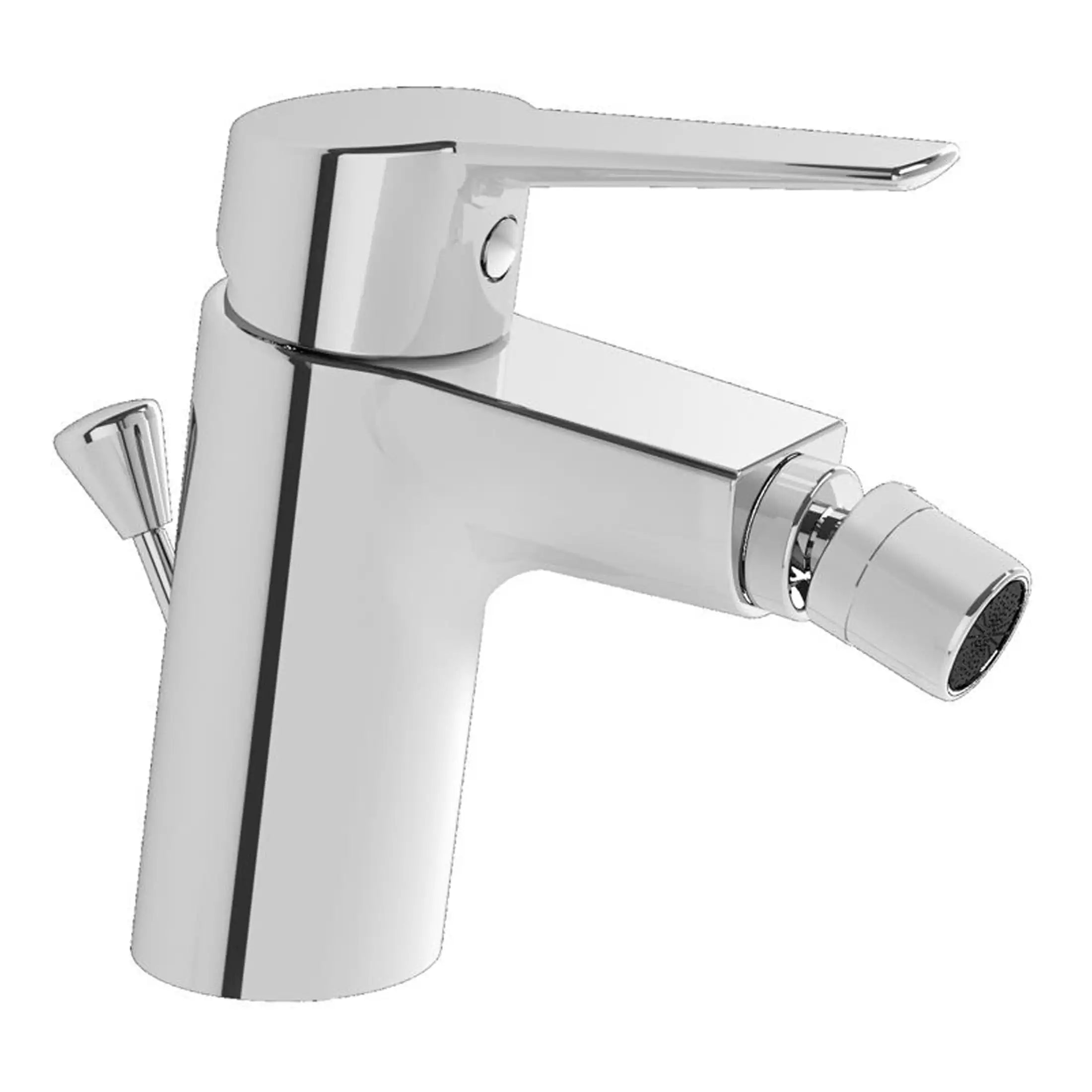 Polished chrome bathroom tap with modern design, single lever control, and easy-to-use aerator, ideal for contemporary bathroom sinks and basin upgrades.