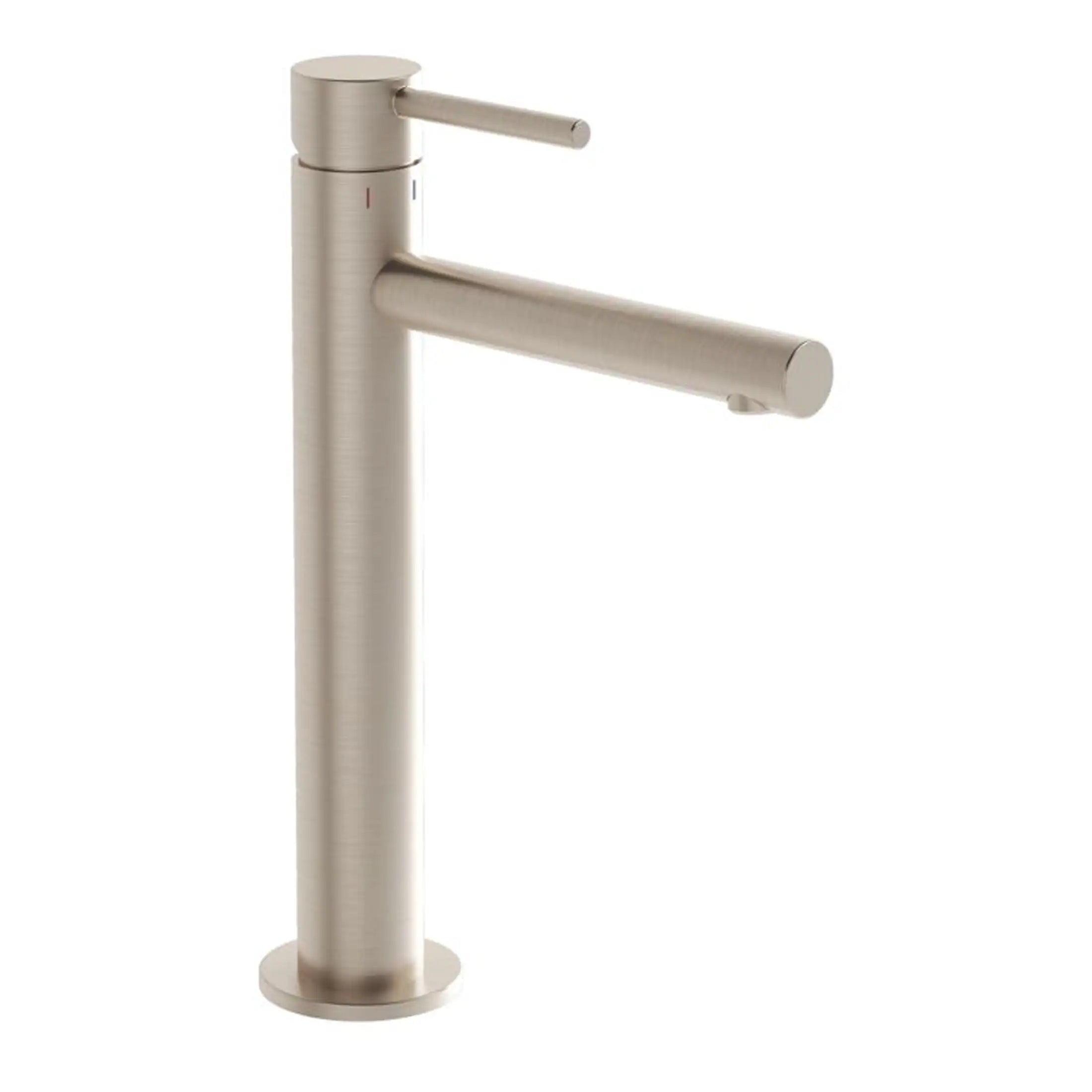 Sleek stainless steel bathroom tap with modern minimalist design, perfect for contemporary bathrooms and washbasins. Durable and stylish for everyday use.