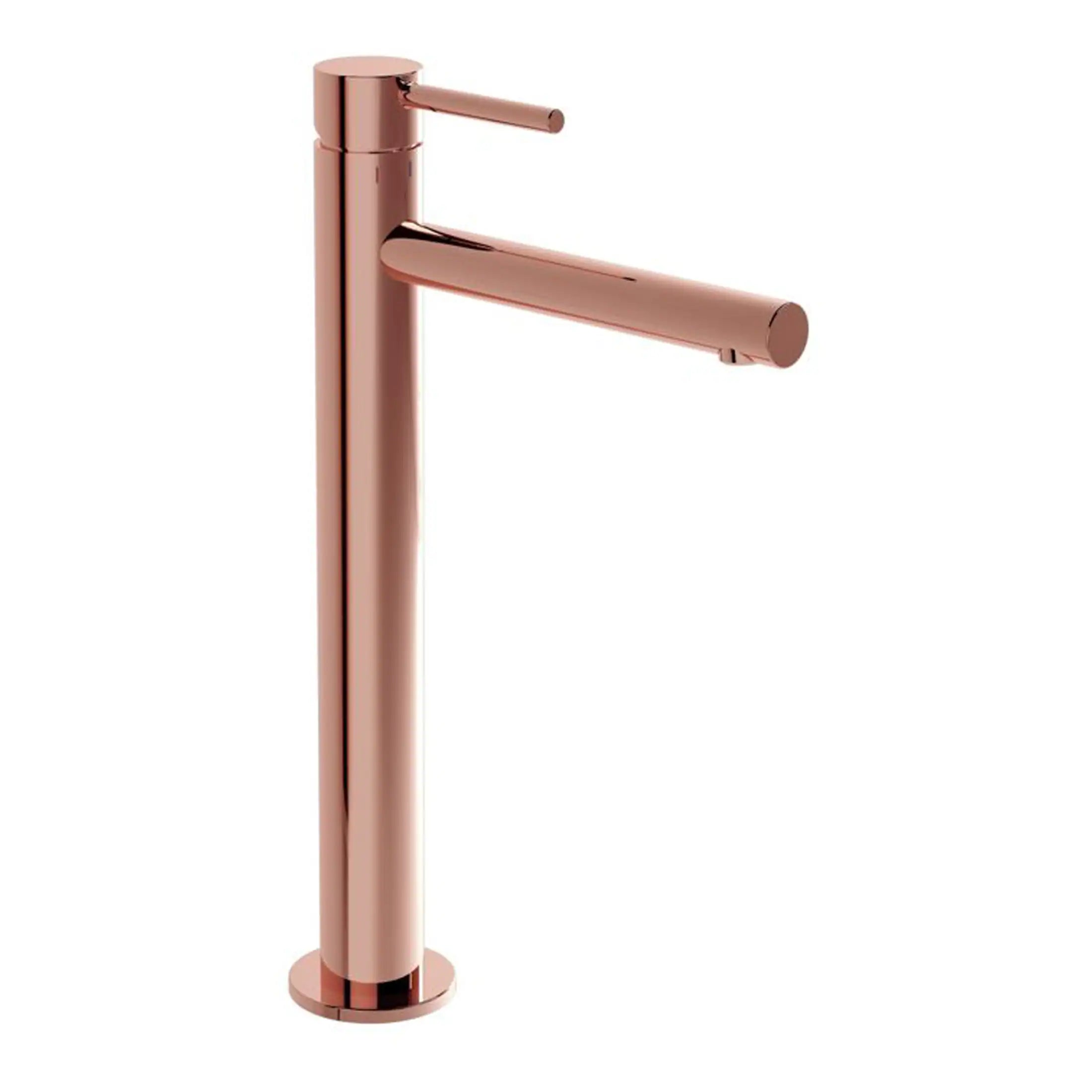 Elegant rose gold bathroom mixer tap with modern design, perfect for contemporary bathroom renovations and high-end fixtures. Ideal for stylish, functional bathroom updates.