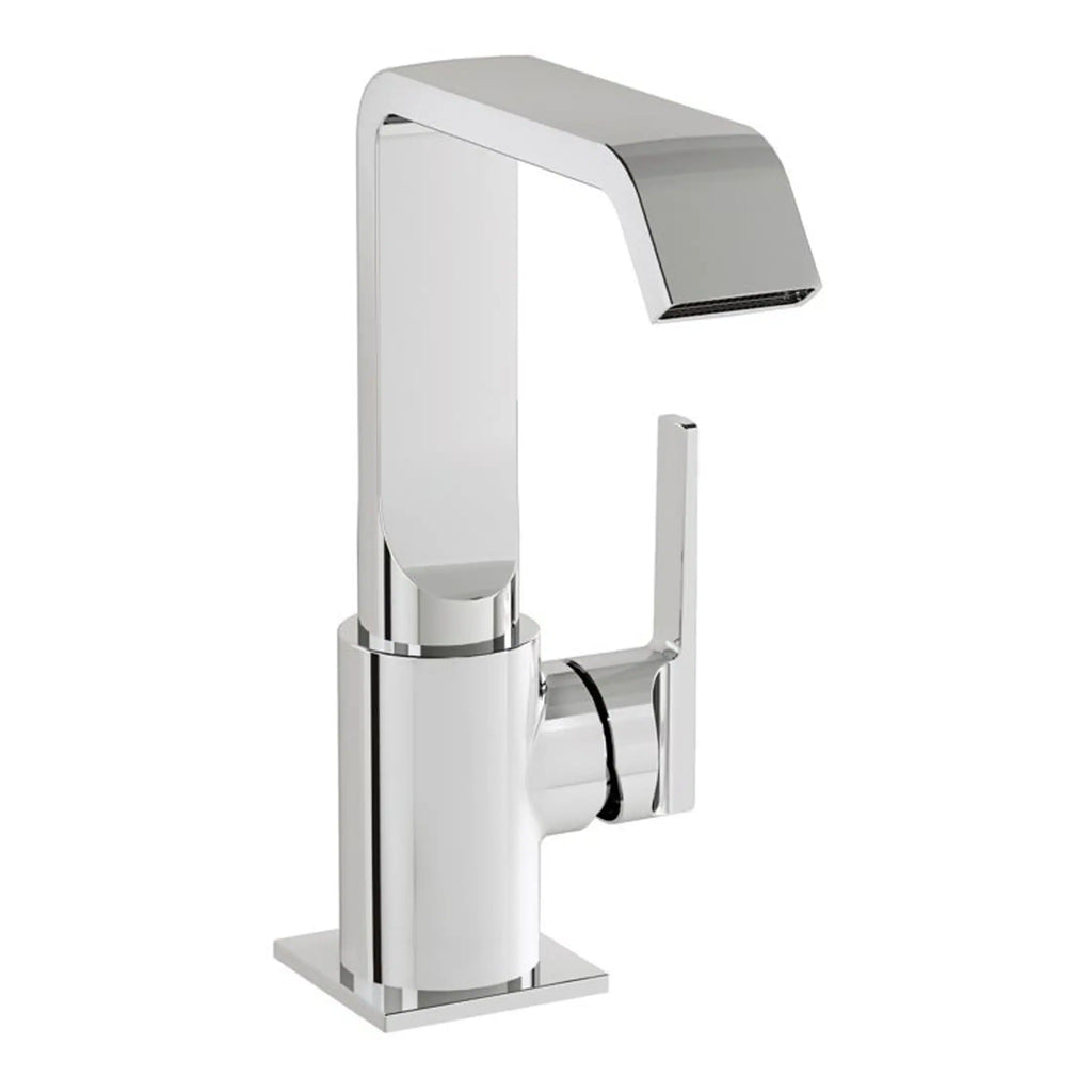 Sleek chrome bathroom faucet with modern design, perfect for contemporary bathroom upgrades and high-quality fixtures from Bubly Bathrooms.