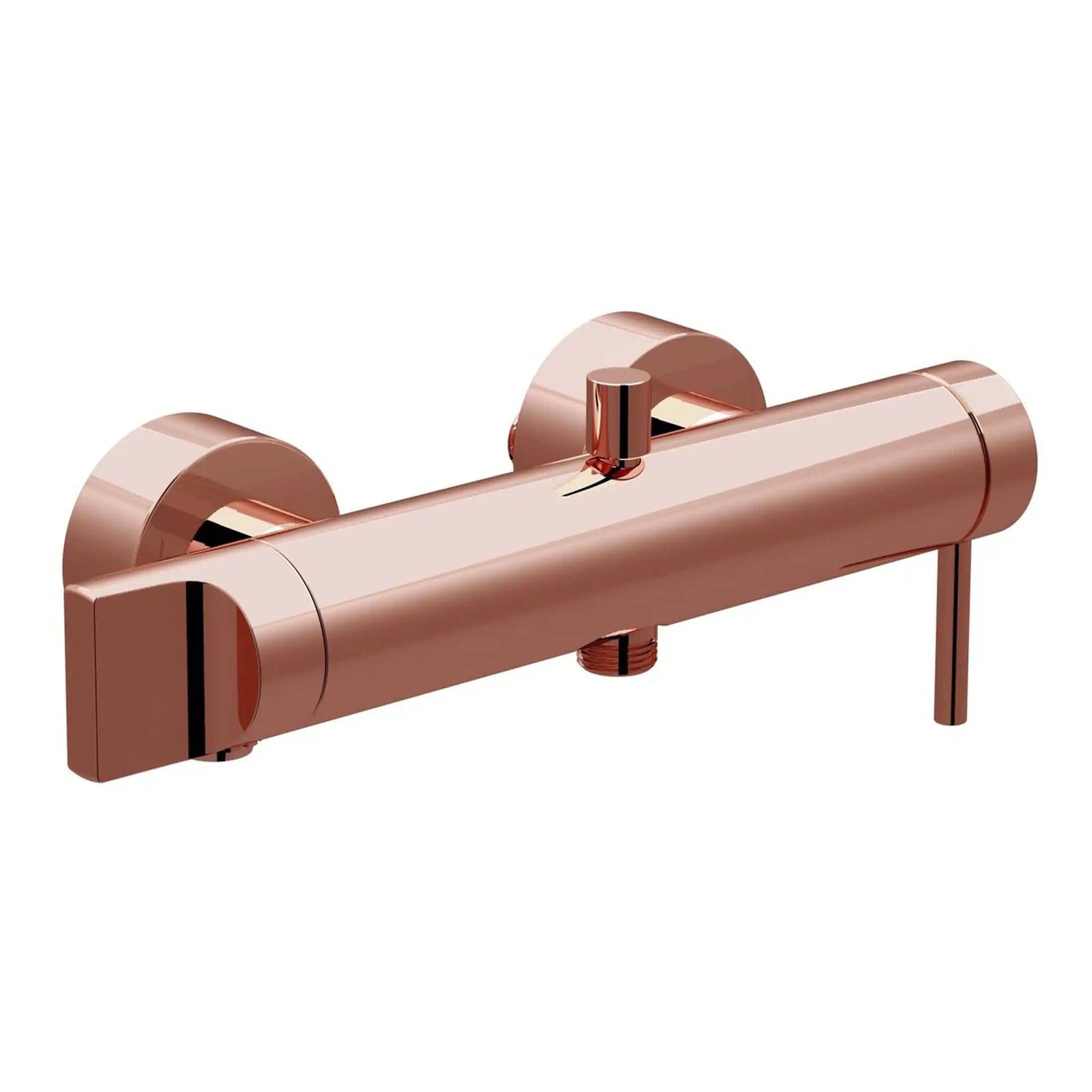 Sleek rose gold thermostatic shower valve for modern bathrooms, combining contemporary design with durable materials for precise water control and style.