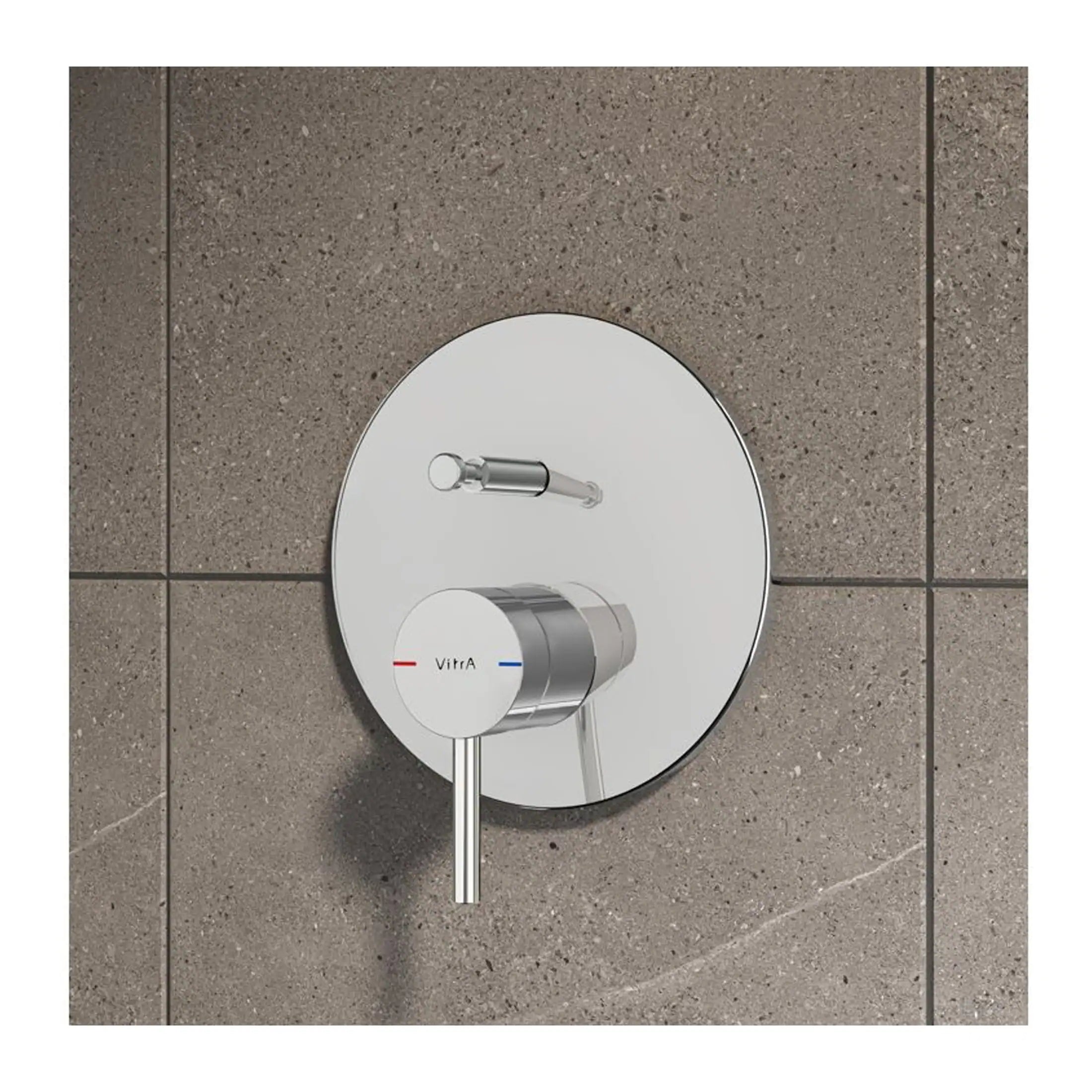 Modern adjustable thermostatic shower valve with sleek chrome finish, designed for bathroom bathroom renovation and installation, perfect for contemporary shower and bathroom fixtures.