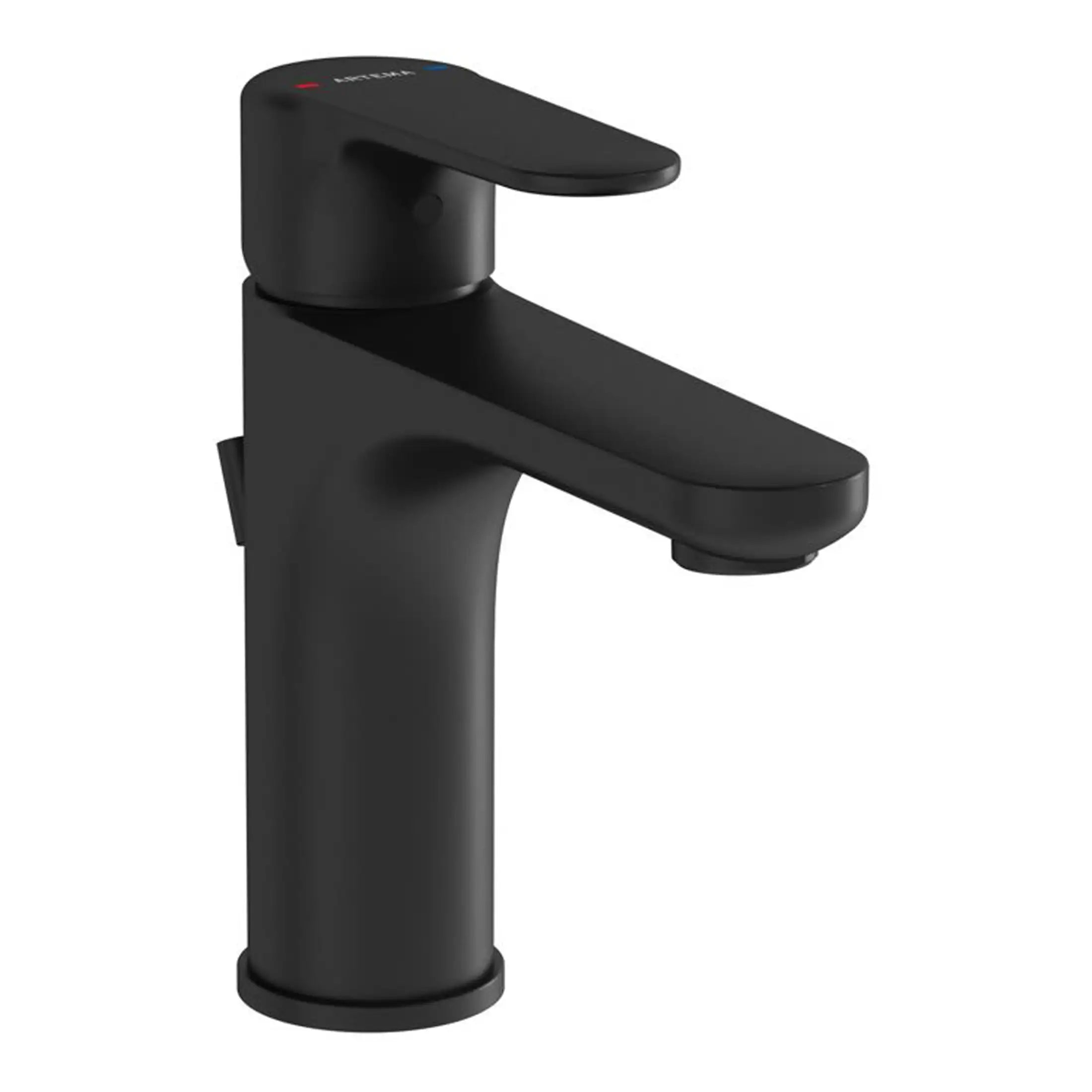 Brushed black bathroom sink tap, modern design, single lever mixer, for stylish and functional bathroom fixtures. Suitable for contemporary bathroom setups, easy to operate and maintain.