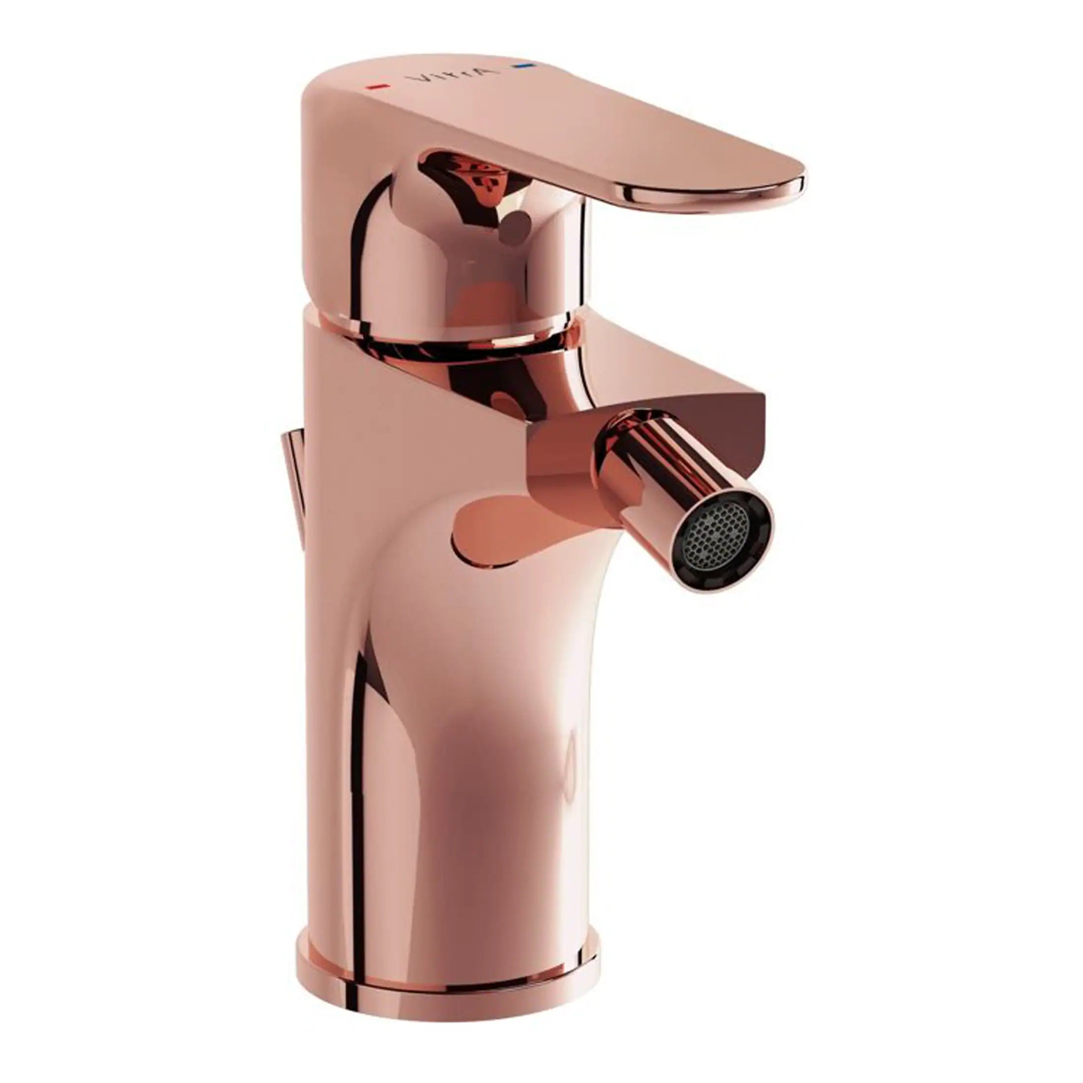 Brushed rose gold bathroom tap with modern, sleek design, ideal for contemporary bathroom renovations and bathroom accessories.