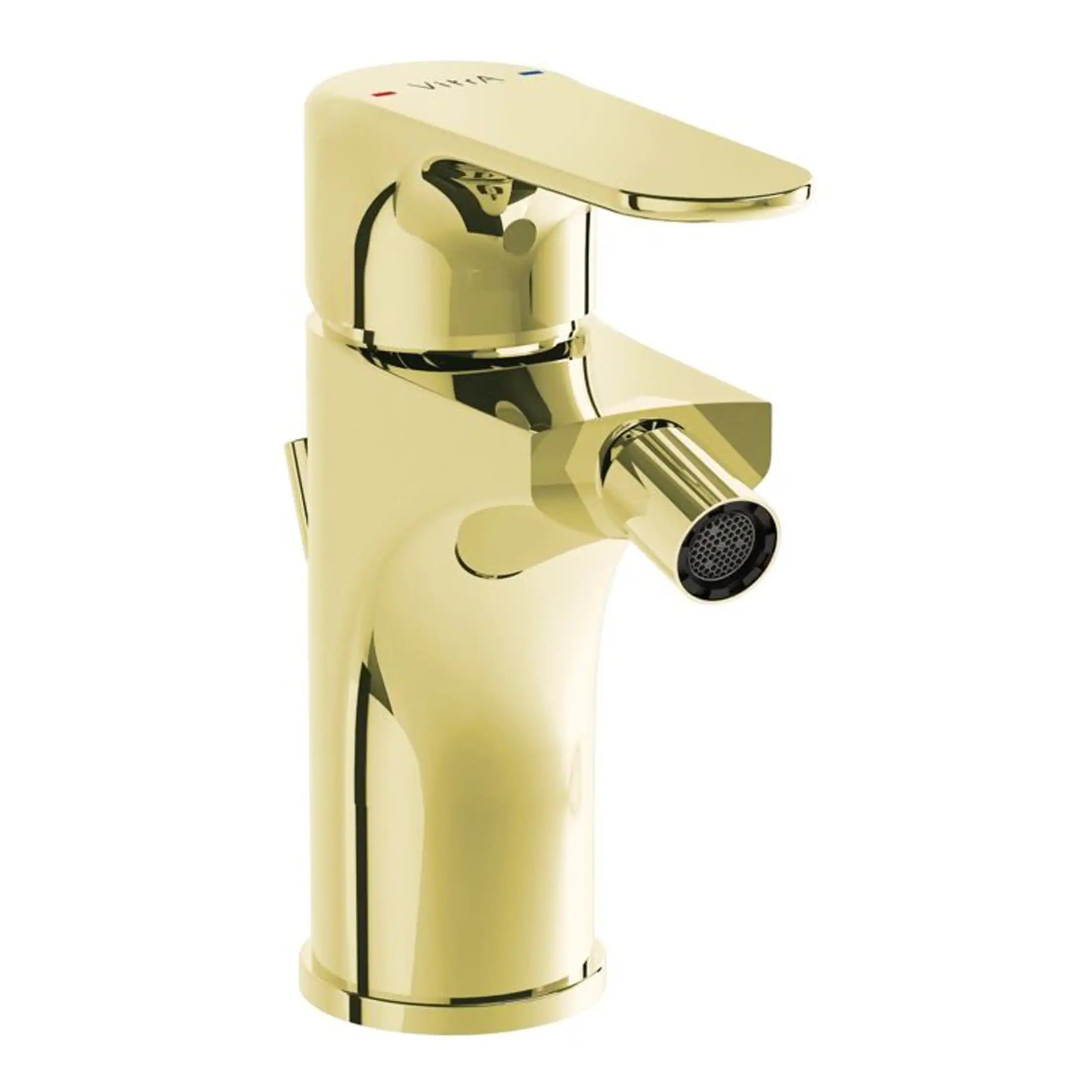 Shiny gold bathroom tap with modern design, ideal for stylish bathroom basins, featuring a sleek faucet and ergonomic handle. Perfect for contemporary bathroom upgrades.
