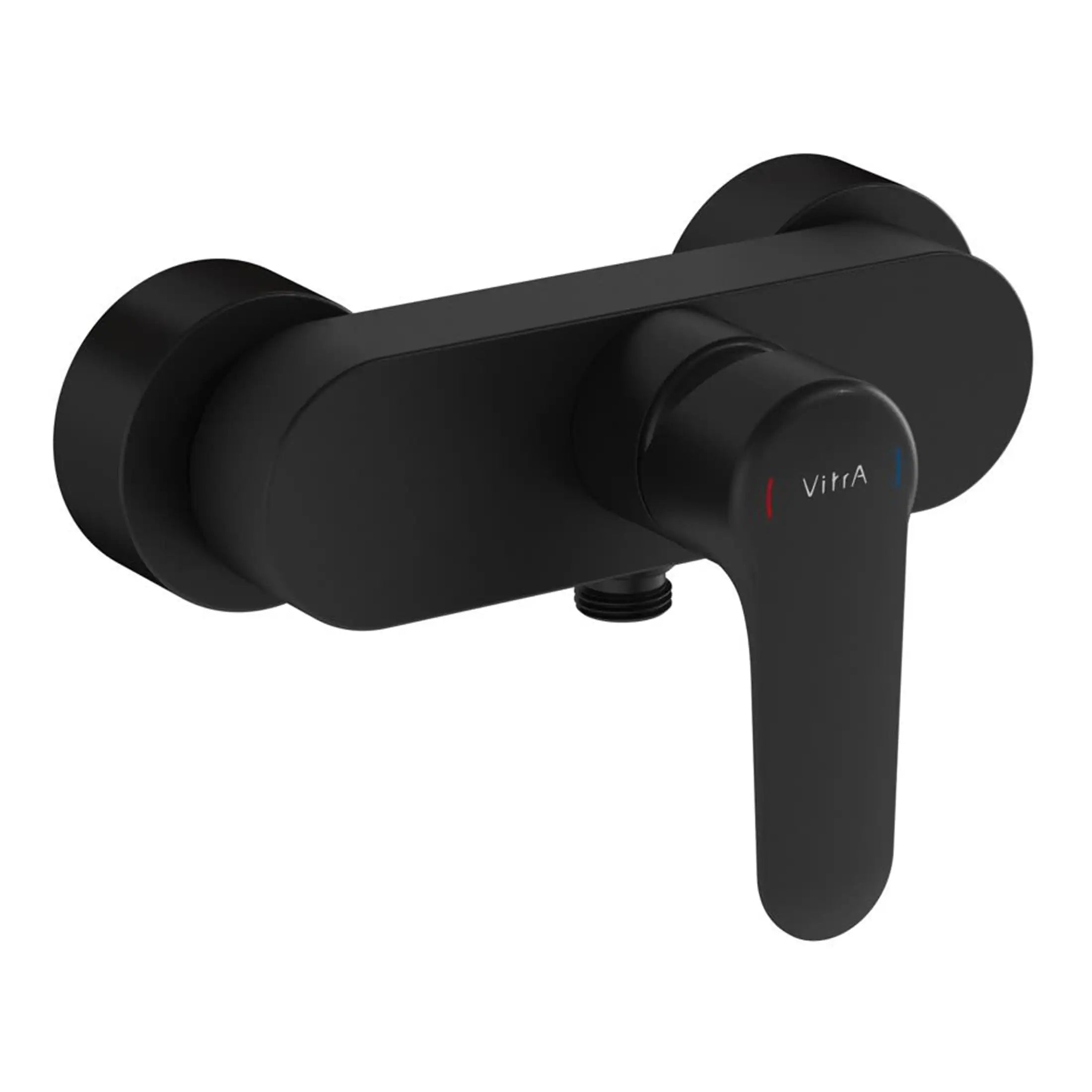 Black modern bathroom mixer tap with single lever for efficient water control, ideal for contemporary bathroom designs, offering style and functionality.