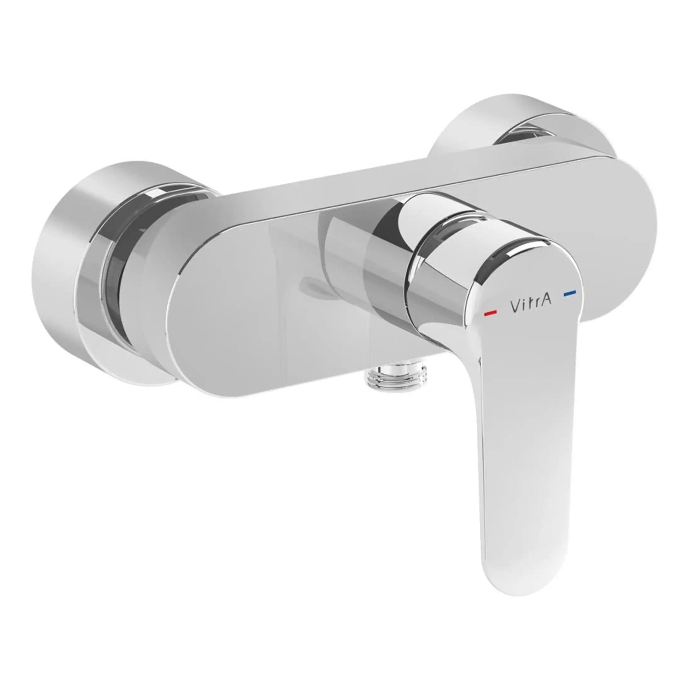 Sleek chrome bathroom mixer tap with dual control handles, designed for modern and contemporary bathroom designs. Features precise temperature control and high-quality construction for durability and style.