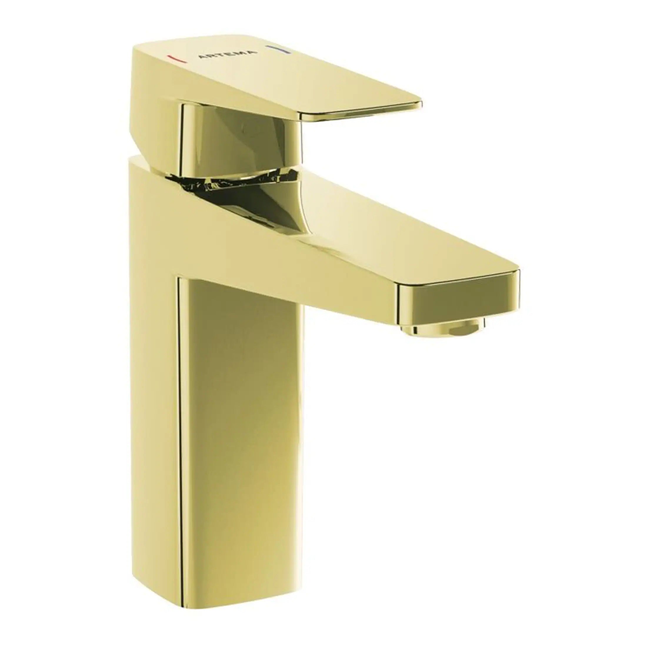 Luxurious gold bathroom sink tap with modern sleek design, perfect for stylish bathroom upgrades. High-quality finish and contemporary look ideal for luxe bathroom decor.