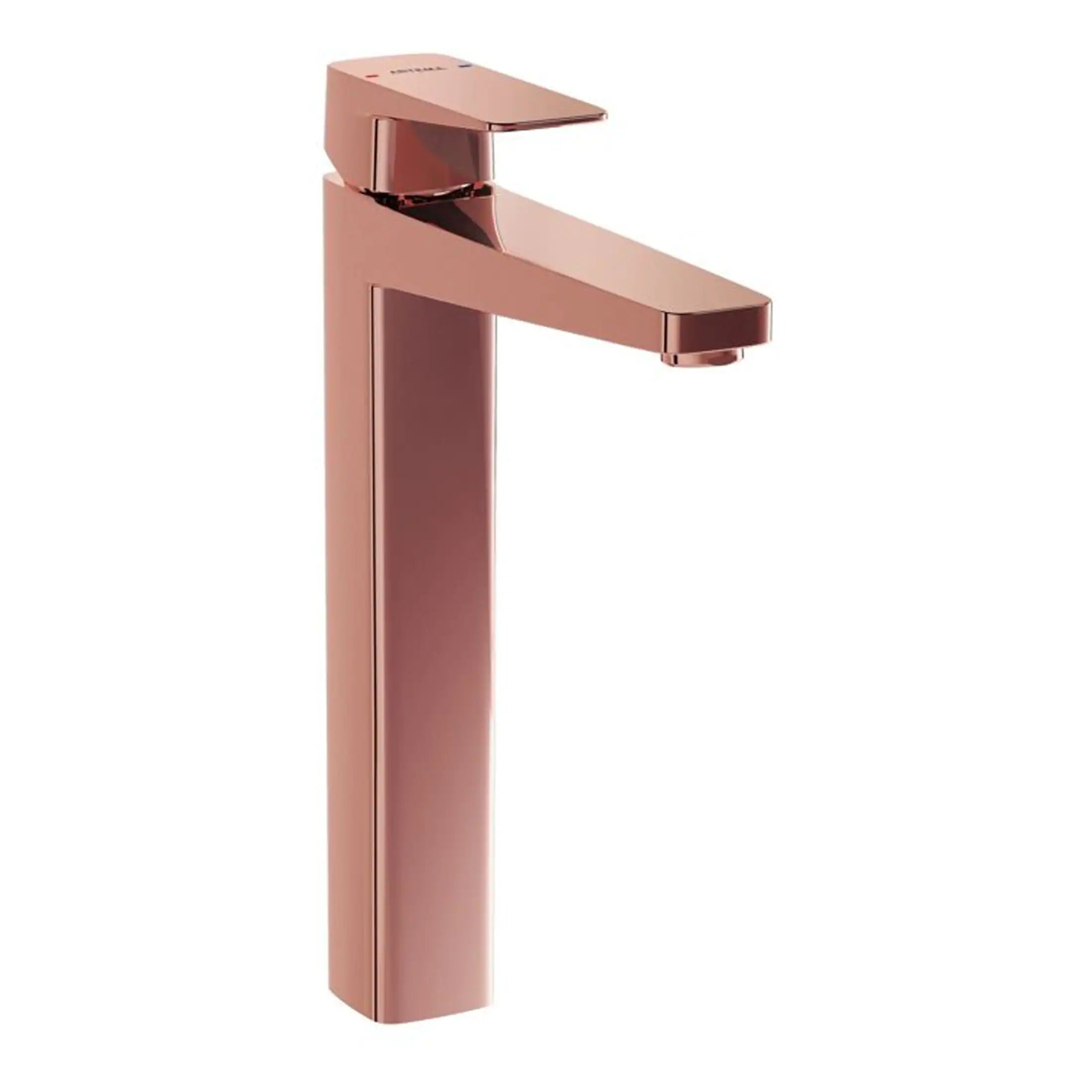 Sleek rose gold bathroom tap, modern design for stylish washbasins, high-quality finish, ideal for contemporary bathrooms, from Bubly Bathrooms.