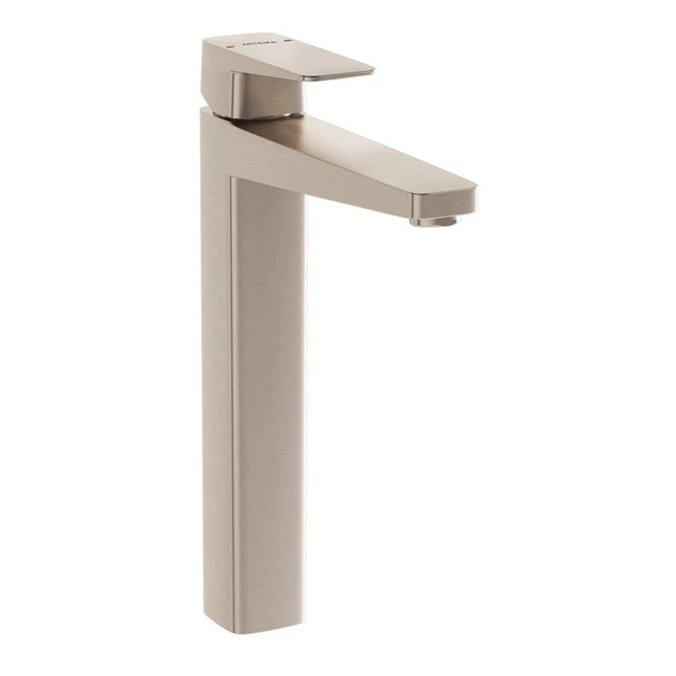 High-quality modern bathroom faucet in brushed nickel finish, designed for stylish and durable bathroom sink installations. Ideal for contemporary bathroom decor and water-saving needs.