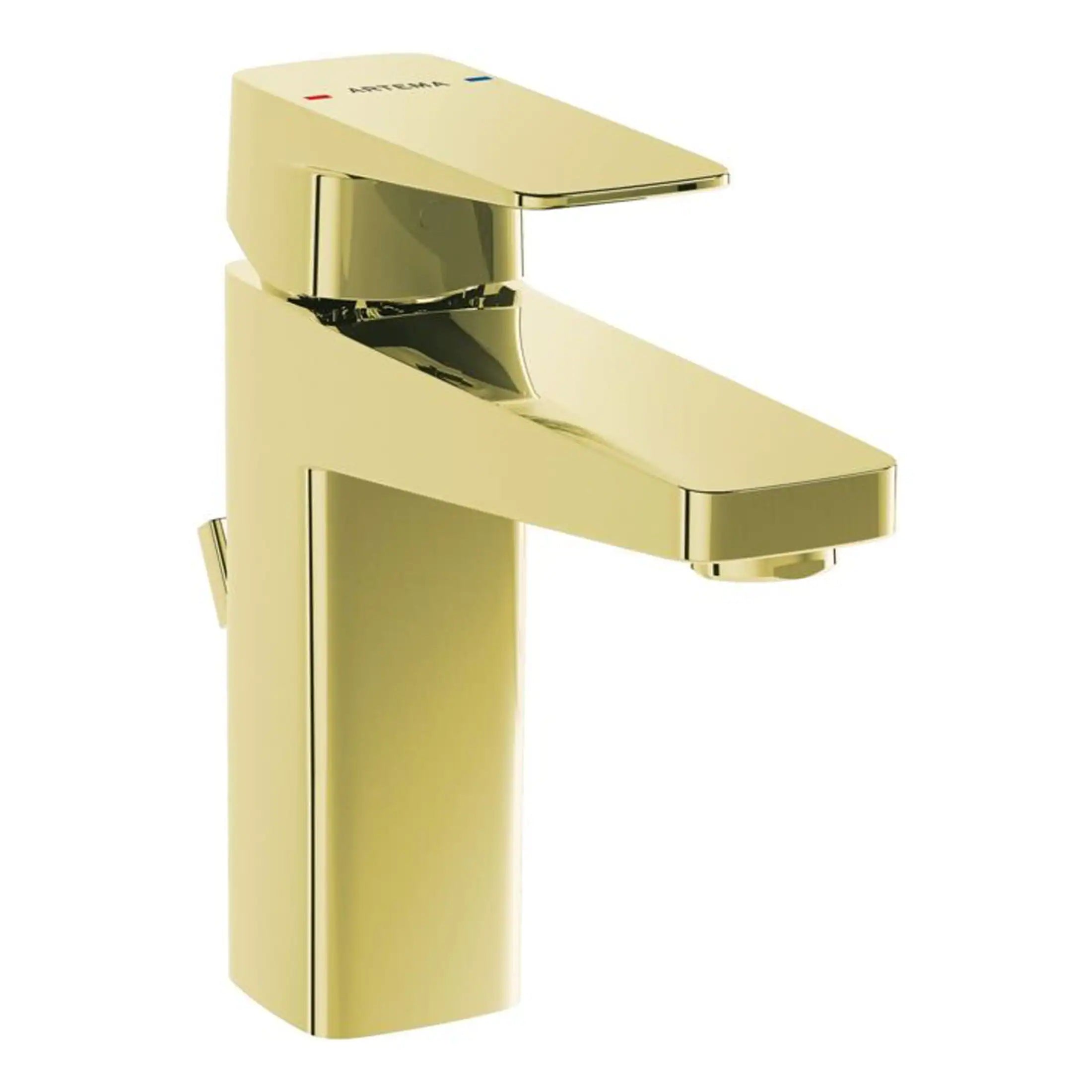 Luxurious gold bathroom tap with modern sleek design, ideal for contemporary bathroom sinks, offering elegance and durability for premium bathroom upgrades.