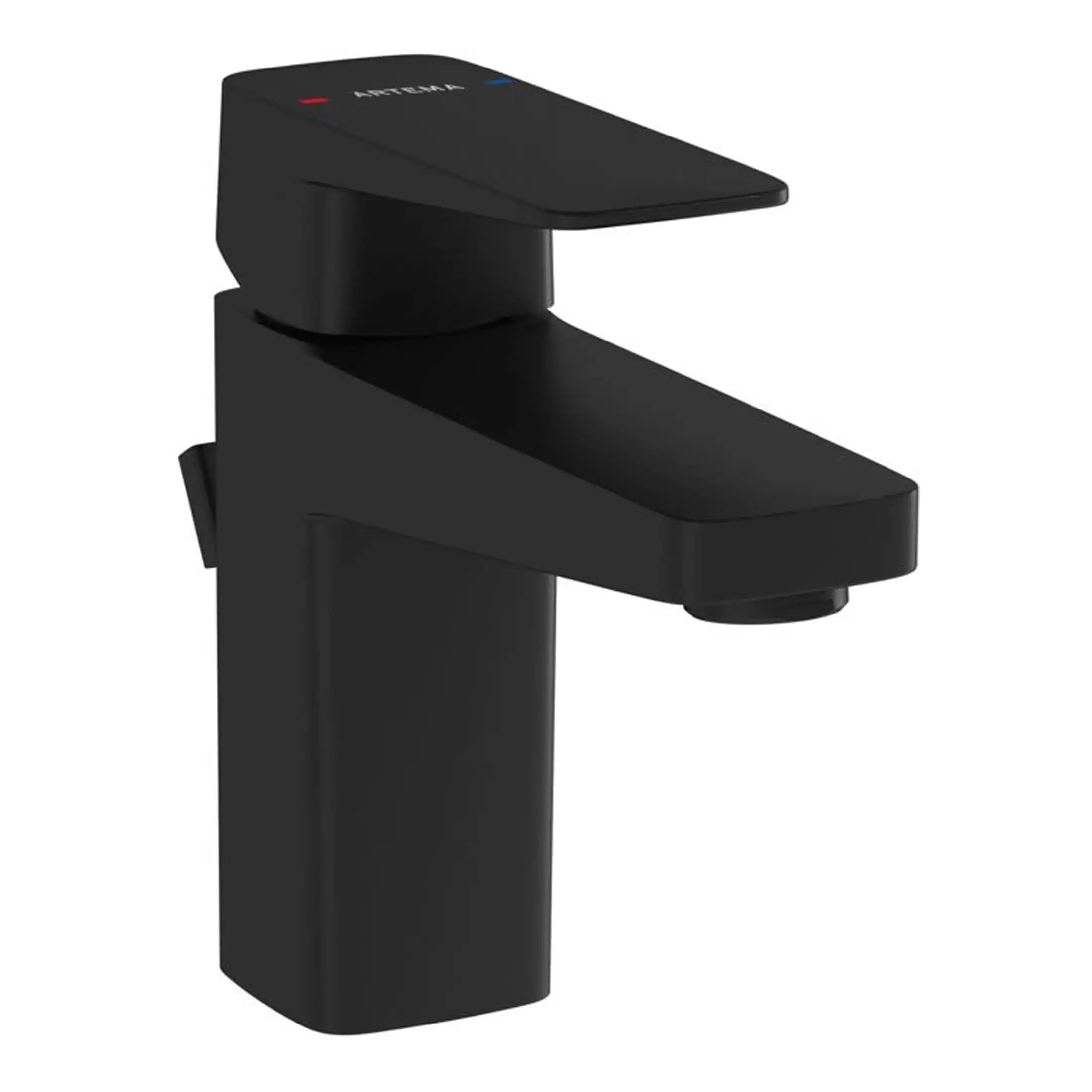 Modern black bathroom faucet with sleek design, ideal for contemporary bathrooms and perfect for stylish bathroom renovations.