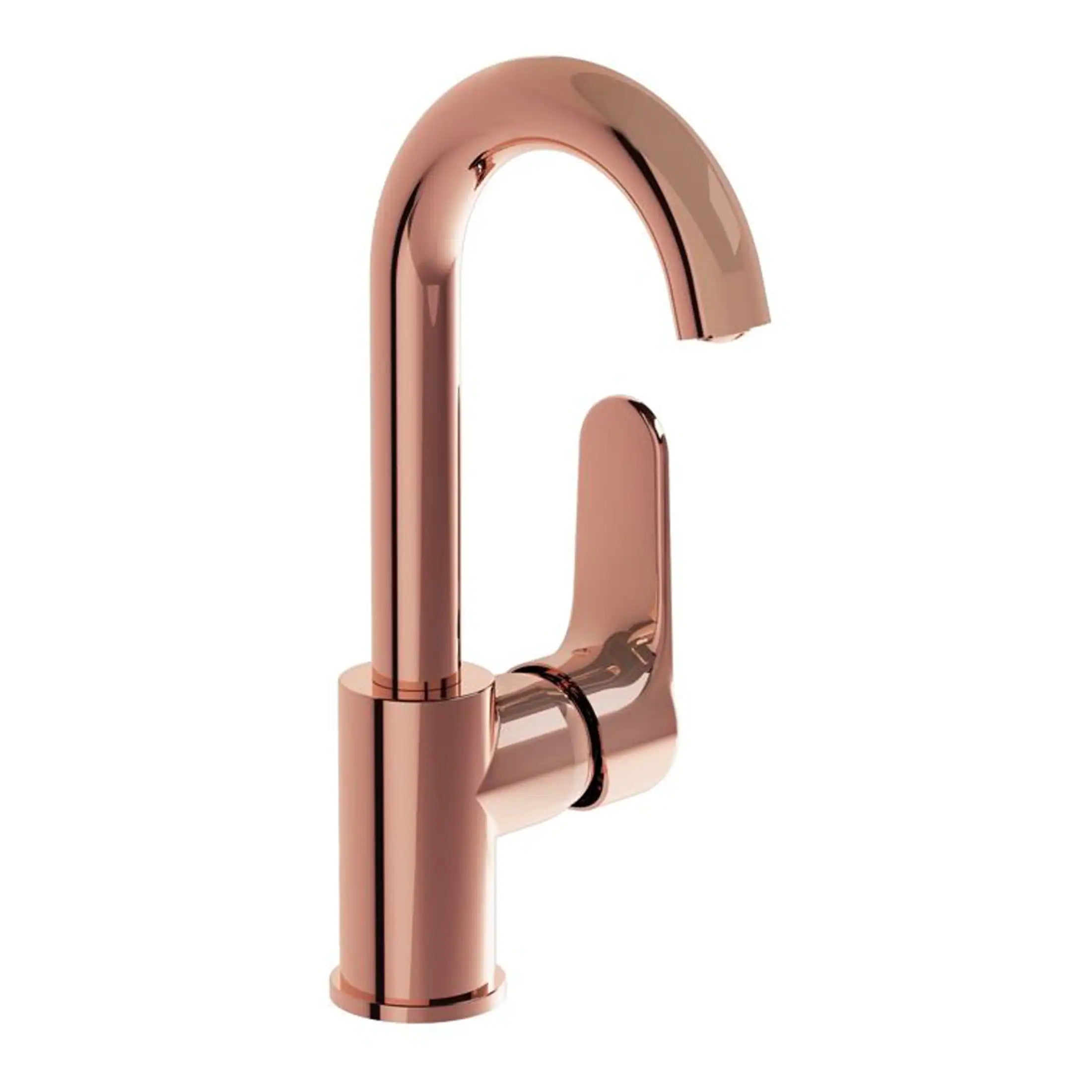 Sleek rose gold bathroom tap for modern sink installations, combining elegance and durability with contemporary design. Ideal for upgrading your bathroom with stylish fixtures.
