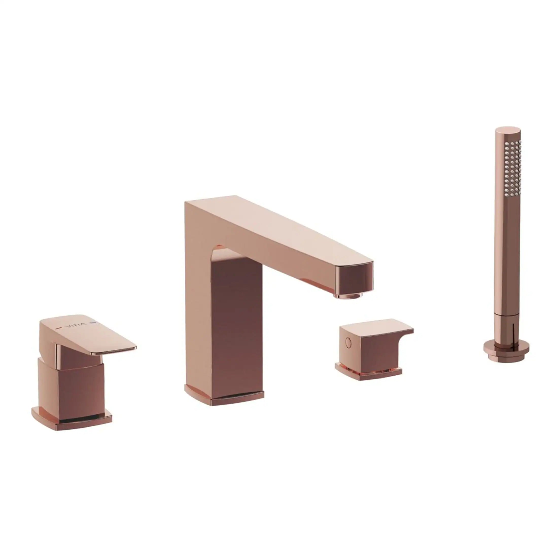 Sleek rose gold bathroom tap and faucet set featuring modern design and high-quality finish, perfect for luxury bathroom renovations and stylish fixtures.