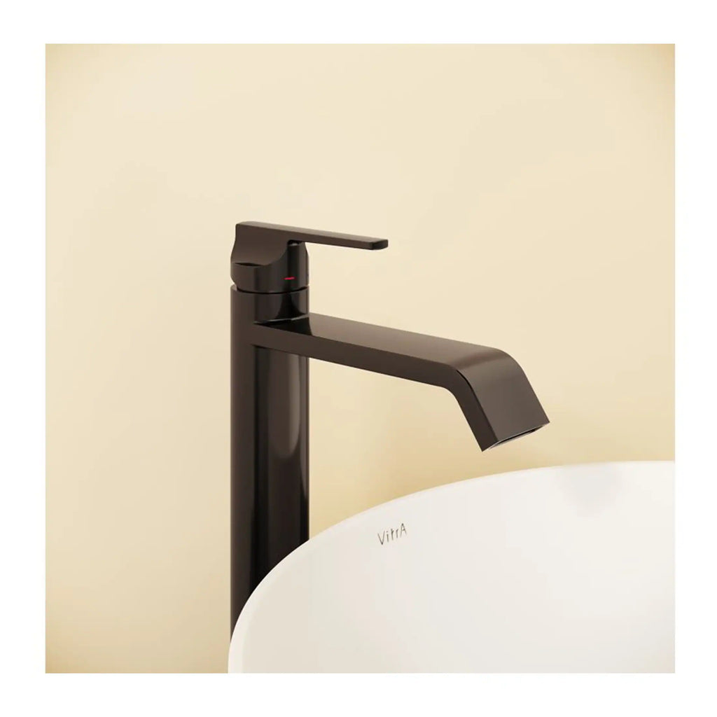 Sleek black bathroom sink tap with modern design, ideal for contemporary luxury bathrooms, providing durability and style for everyday use.