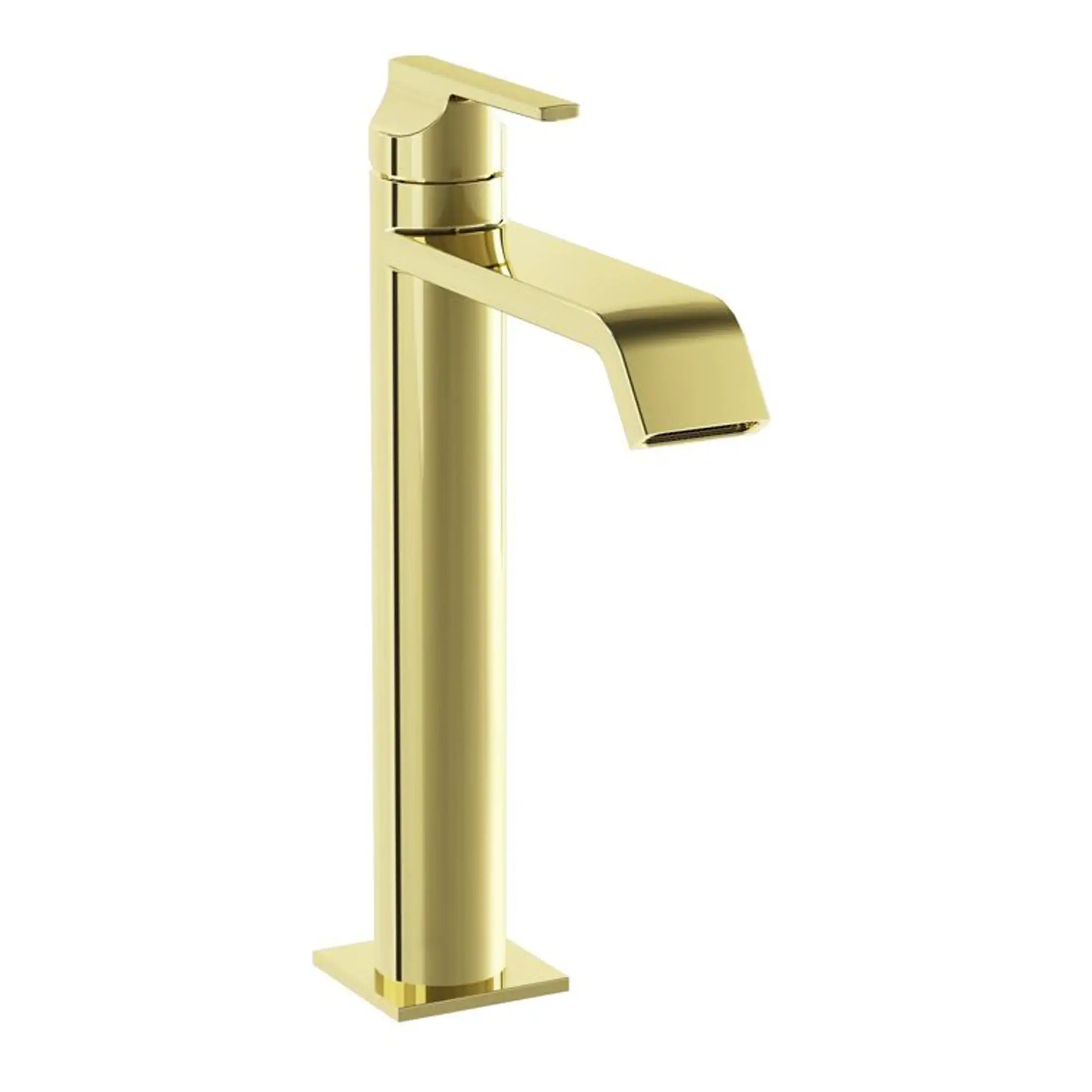 Gold bathroom faucet, modern single-handle basin tap with sleek design, perfect for contemporary bathrooms and premium fixtures.
