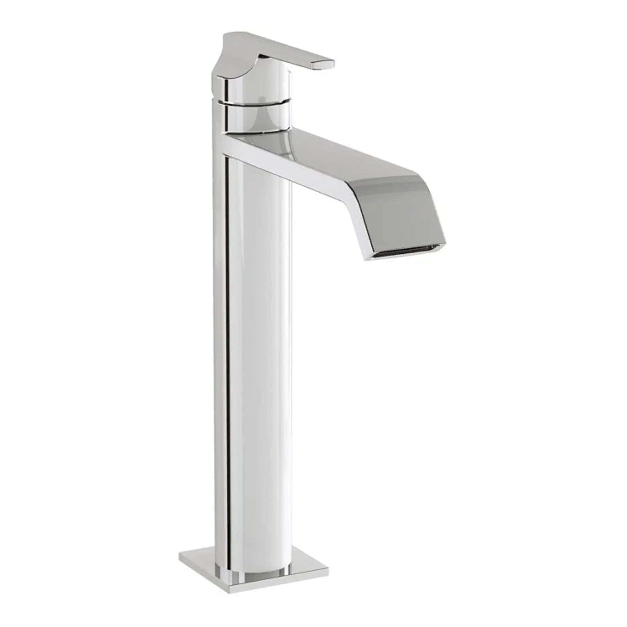Contemporary chrome bathroom tap, modern design for stylish sinks and washbasins in luxury bathrooms.