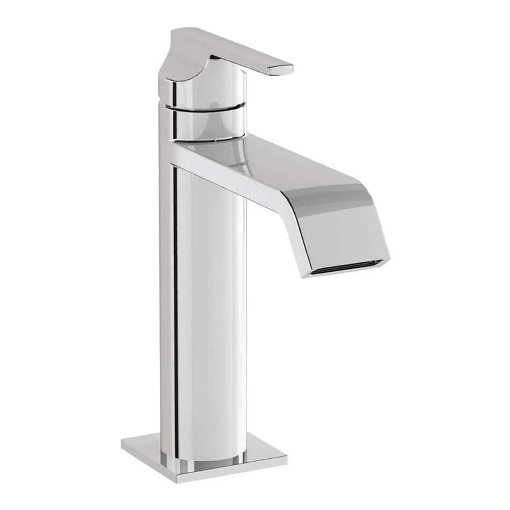 Elegant modern chrome bathroom tap with sleek design, ideal for contemporary bathroom fittings and sink upgrades, offering durability and a stylish look.