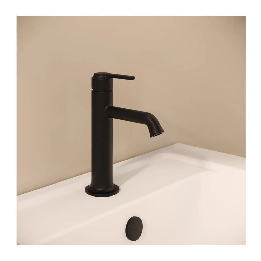 Black bathroom tap faucet, modern and sleek design for stylish Bubly bathrooms, ideal for enhancing contemporary bathroom decor and functionality.