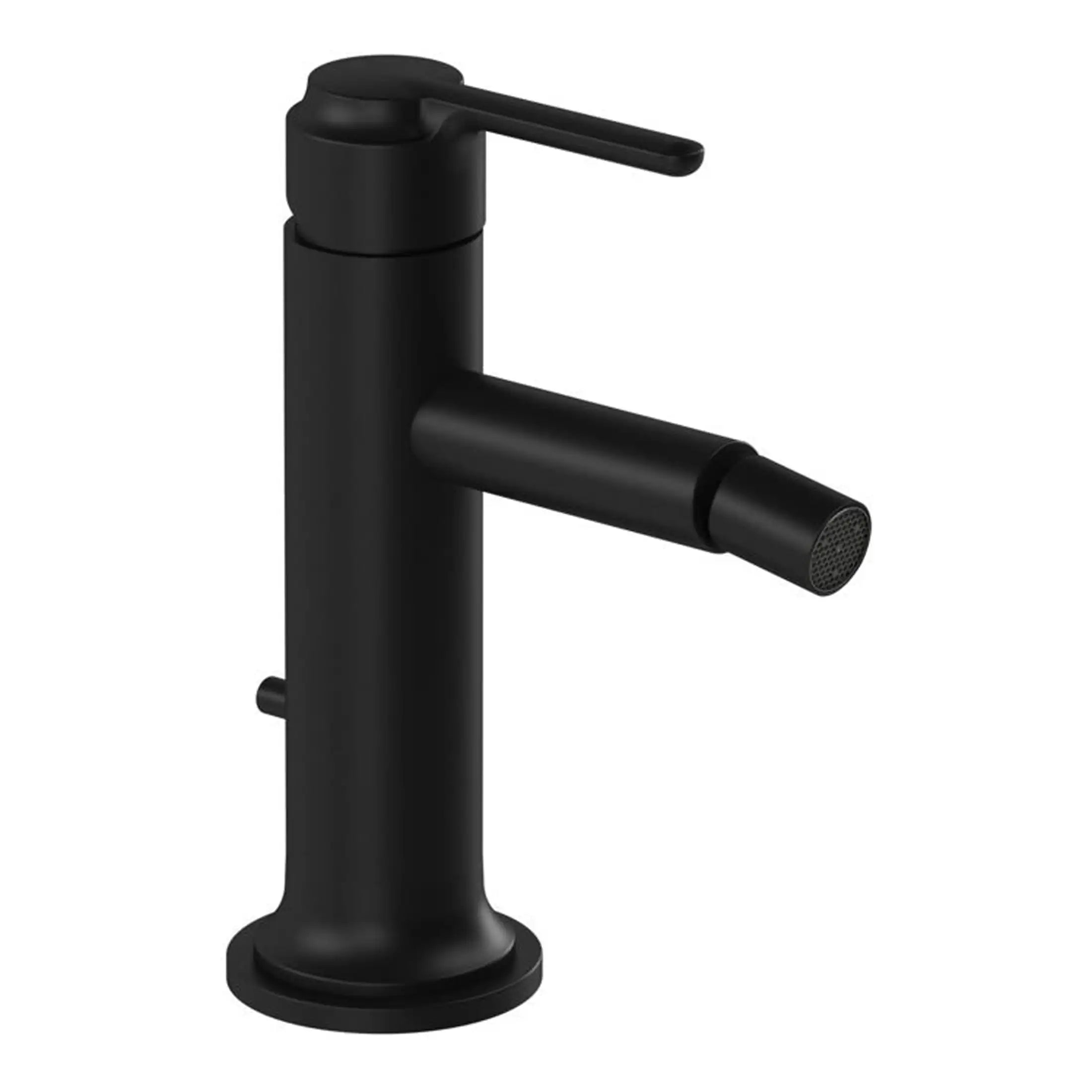 Black modern bathroom sink faucet with a matte finish and minimalist design, perfect for contemporary bathroom renovations. Designed for durability and style in bathroom fixtures.