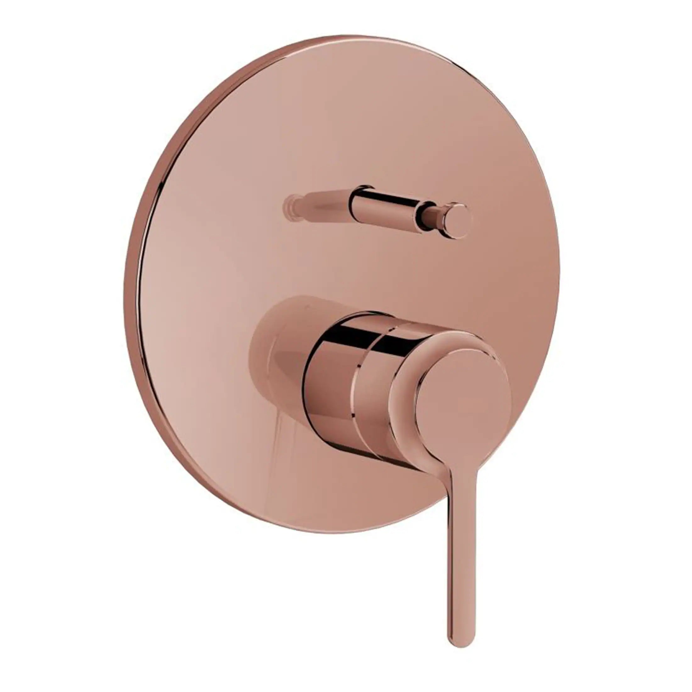 Sleek rose gold combination bathroom shower control with a modern minimalist design for stylish bathroom renovations.