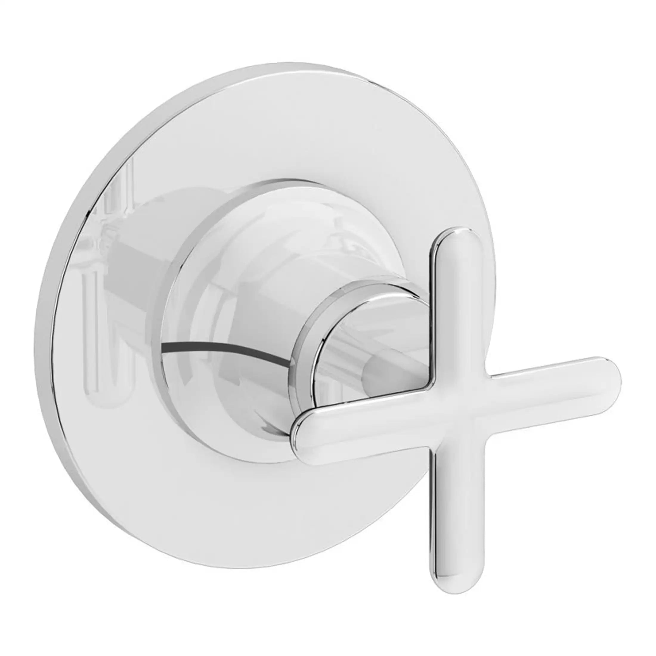 Shower control knob with modern chrome finish, ideal for luxury bathrooms and home upgrades. Durable and stylish fixtures designed for seamless water temperature regulation.