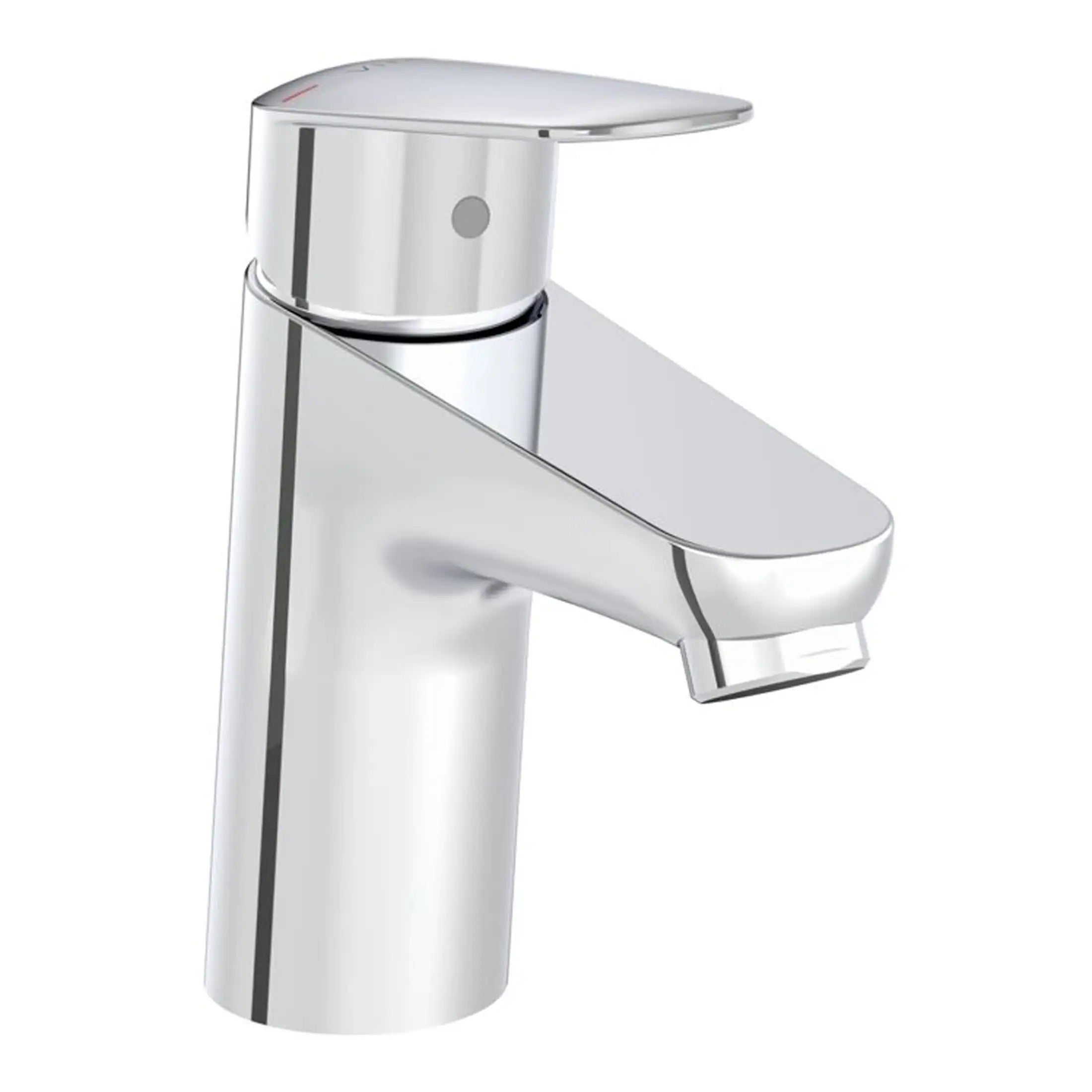 Sleek modern chrome bathroom tap with lever handle, ideal for contemporary bathroom designs. Perfect for stylish and functional bathroom fixtures.