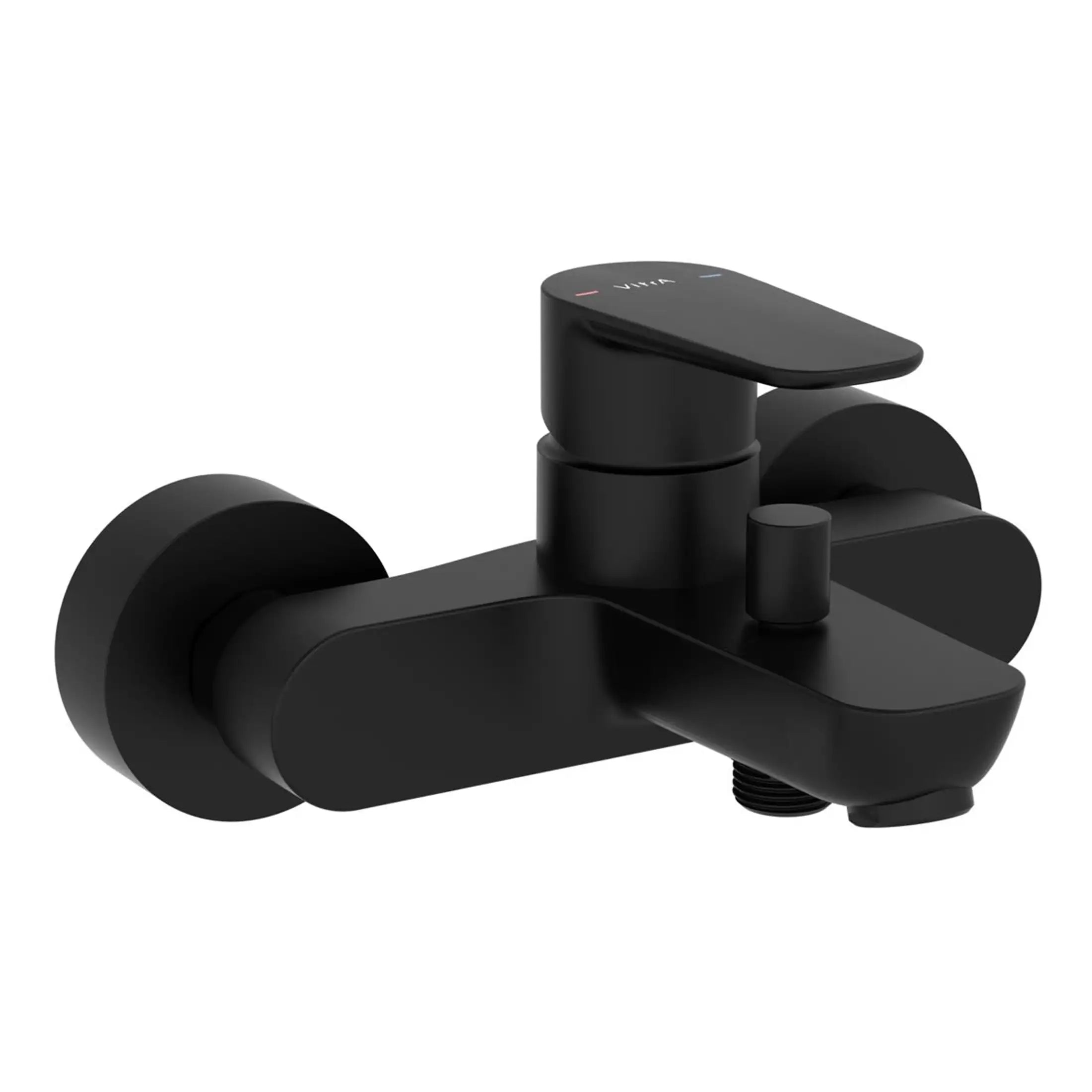 Sleek black bathroom mixer tap with a modern design, ideal for contemporary bathrooms, featuring easy-to-use controls and durable finish for reliable performance. Perfect for stylish bath or shower setups.